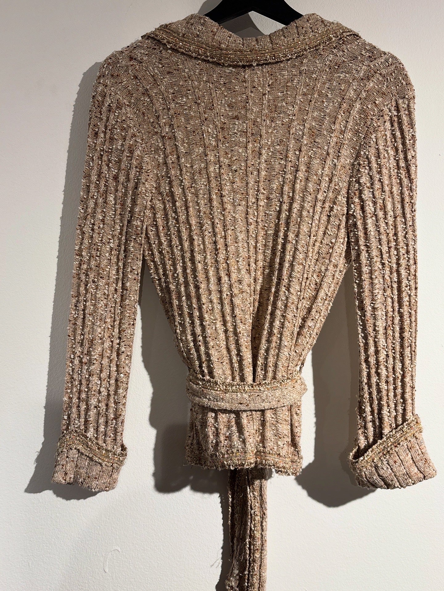 Chanel Cardigan – Knit in Gold & Terracotta – EU 38