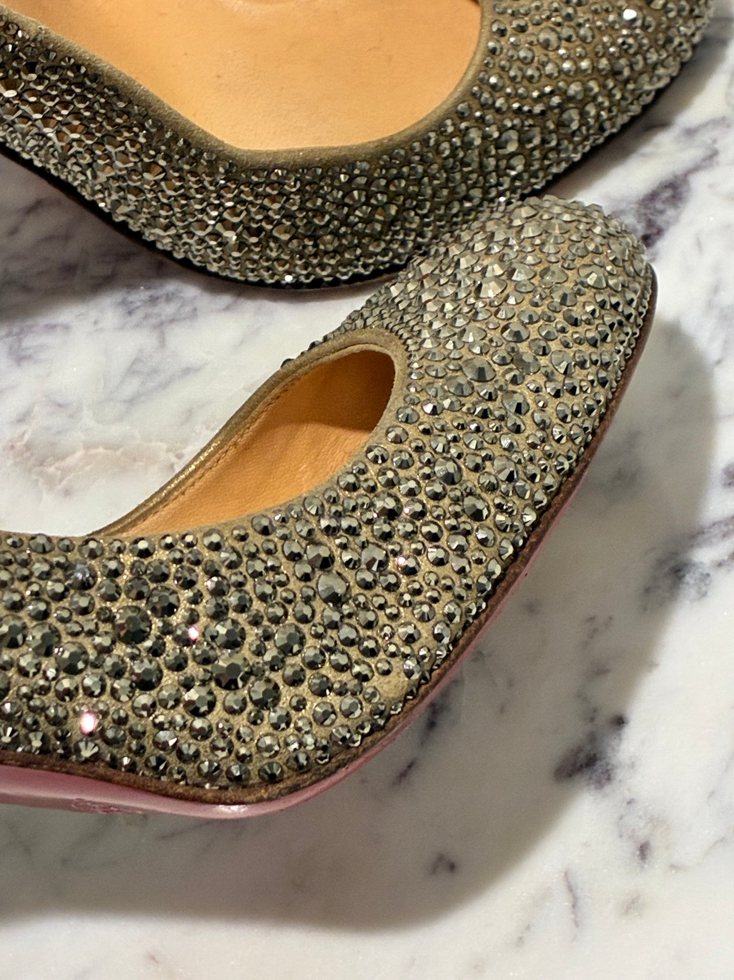 Christian Louboutin Heels - Fifi Strass 100 - Size 38,5