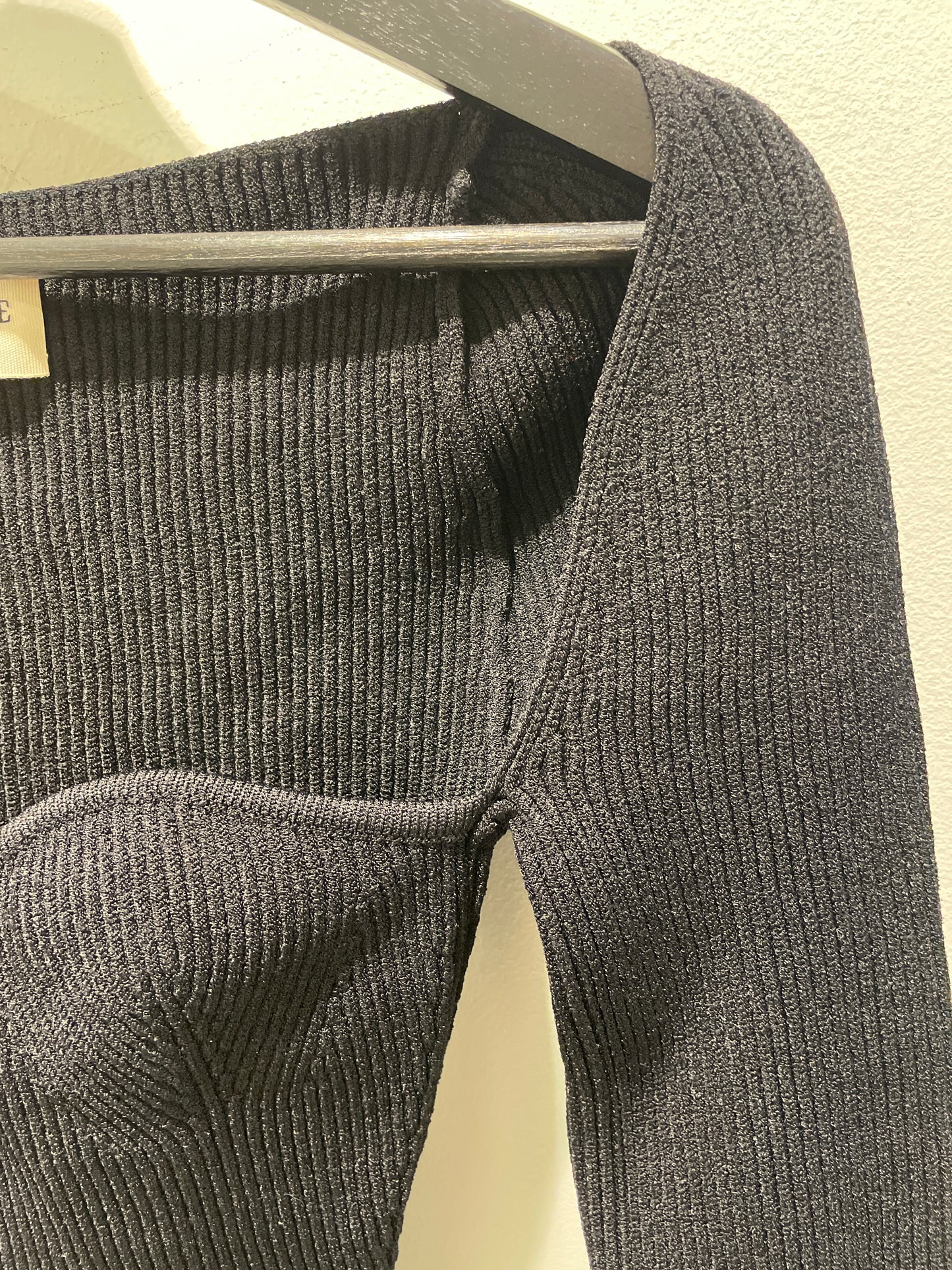 Khaite - Maddy Ribbed Knit top/bodysuit - Black - XS - Medina’s Wardrobe