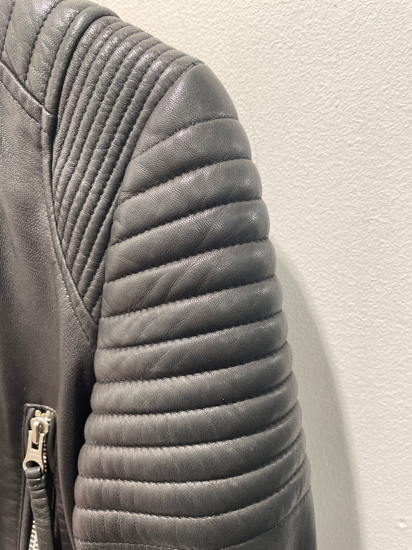 MDK Munderingskompagniet Quilted Biker Leather Jacket - 40