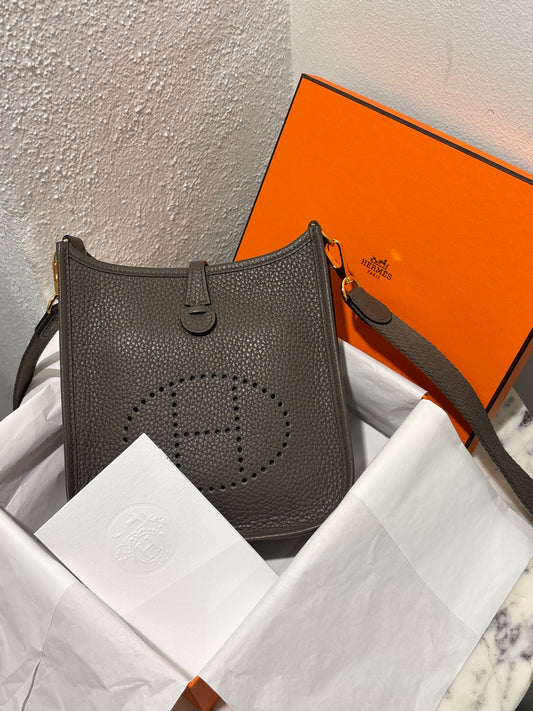 Hermés Evelyn Mini 16 - Etoupe - Brand New Full Set