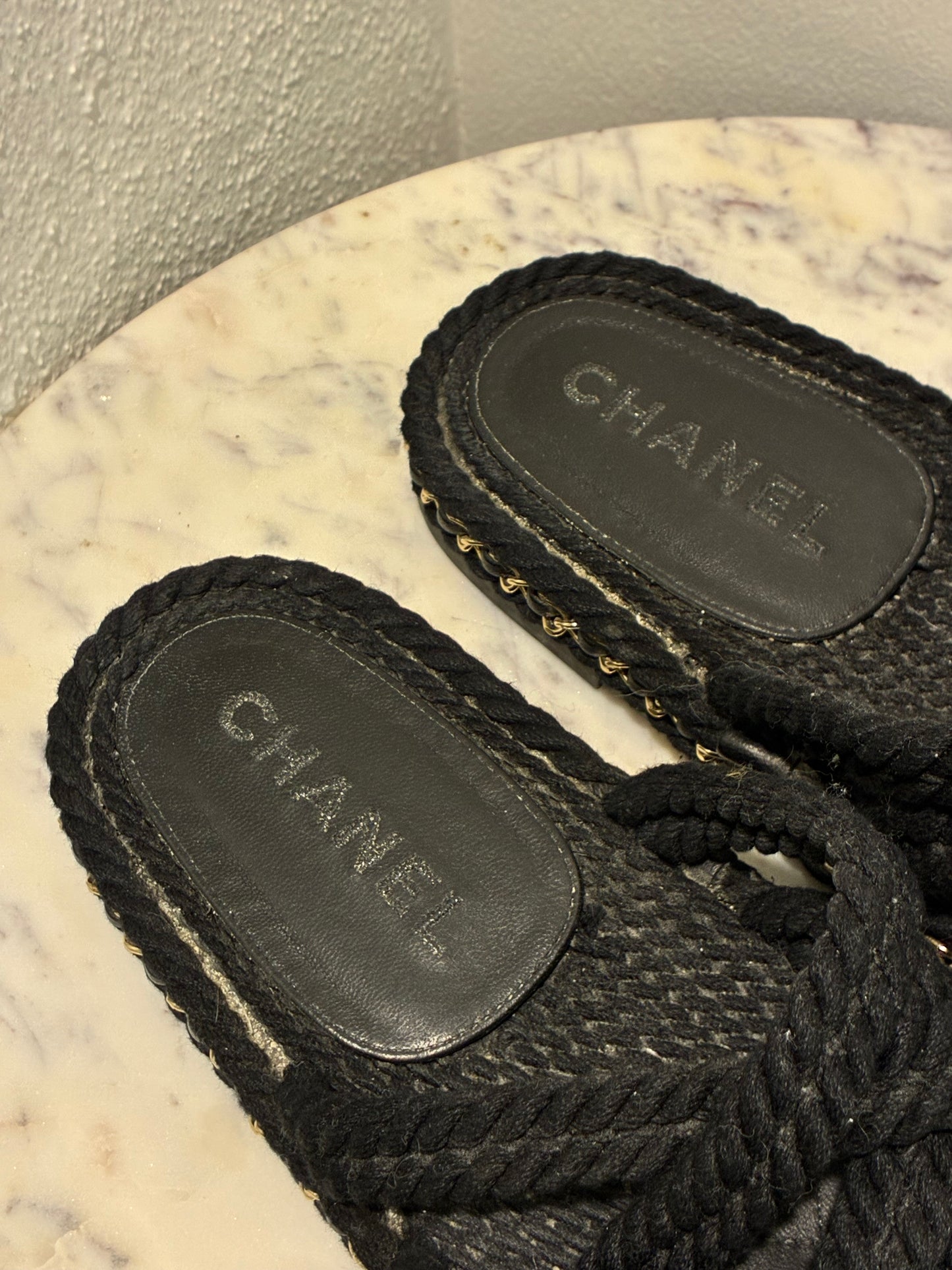 Chanel Sandals - CC logos & rope detailing - 38
