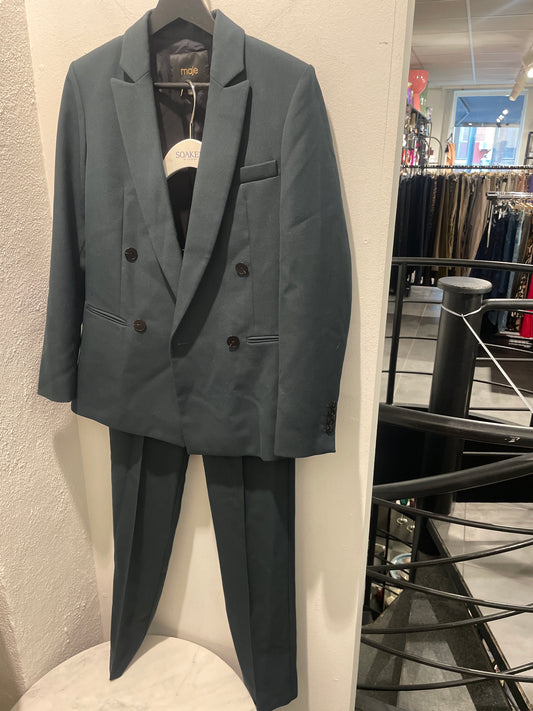 Maje Paris suit – Deep forest green suit with blazer and trousers - EU36