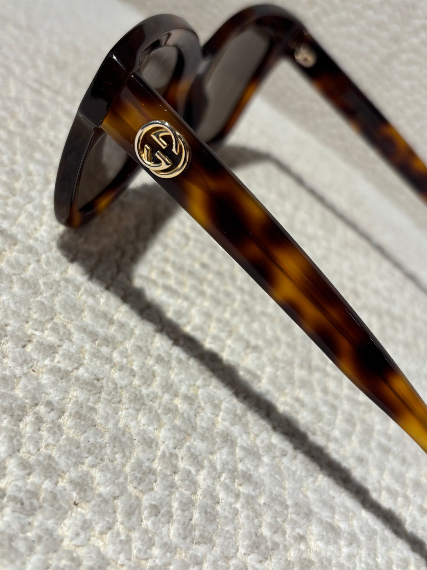 Gucci Sunglasses - Brown with Gold Logo