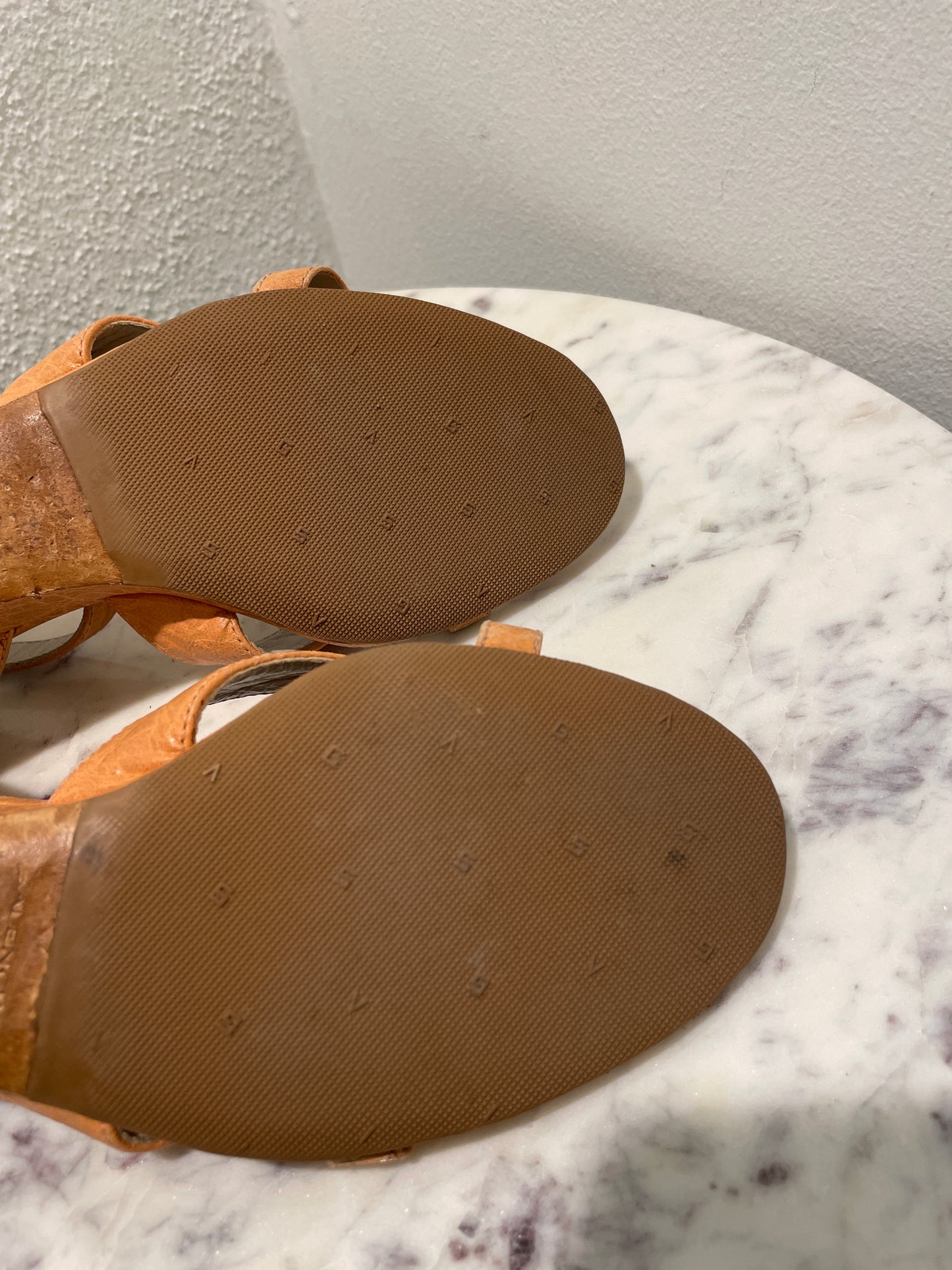 Authentic Balenciaga Arena Leather Giant Studded Wedge Sandals - 37