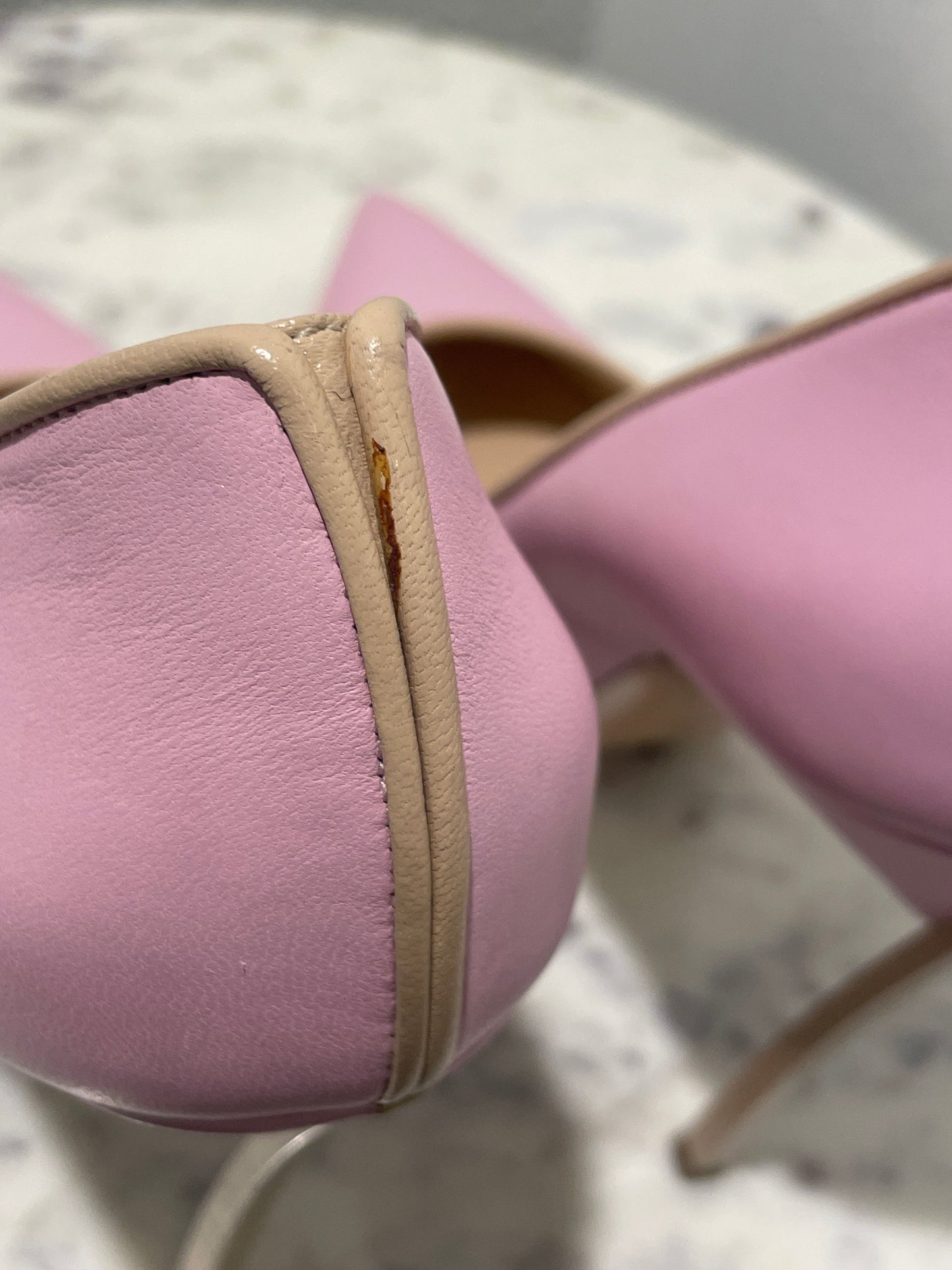 Casadei Classic Pastel Pink 'Blade' Steel Heel Pumps – Brand New & Unworn - 38,5