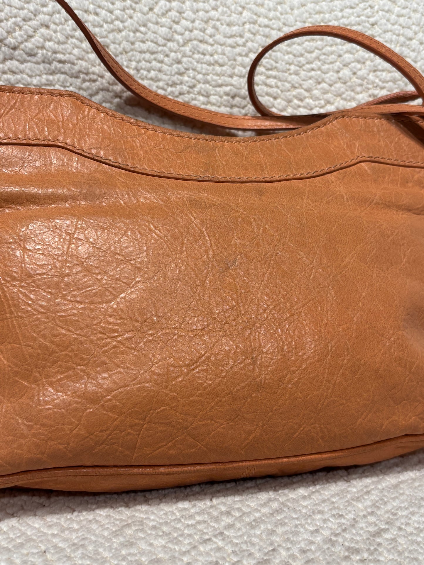 Balenciaga - Mini Crossbody City Bag - Peach/Orange Leather