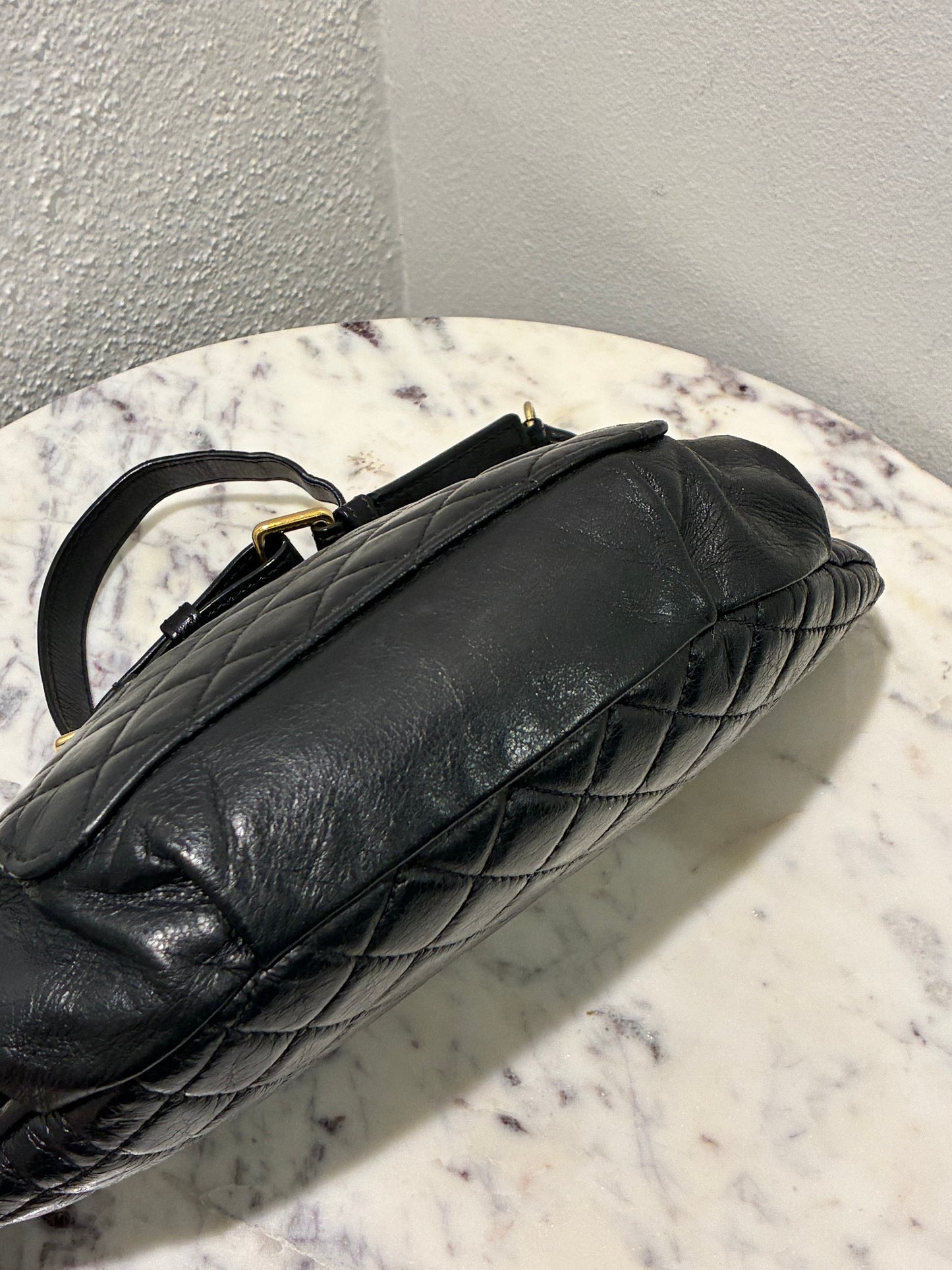 Chanel Crossbody / Bumbag - Black Lambskin with Gold Hardware