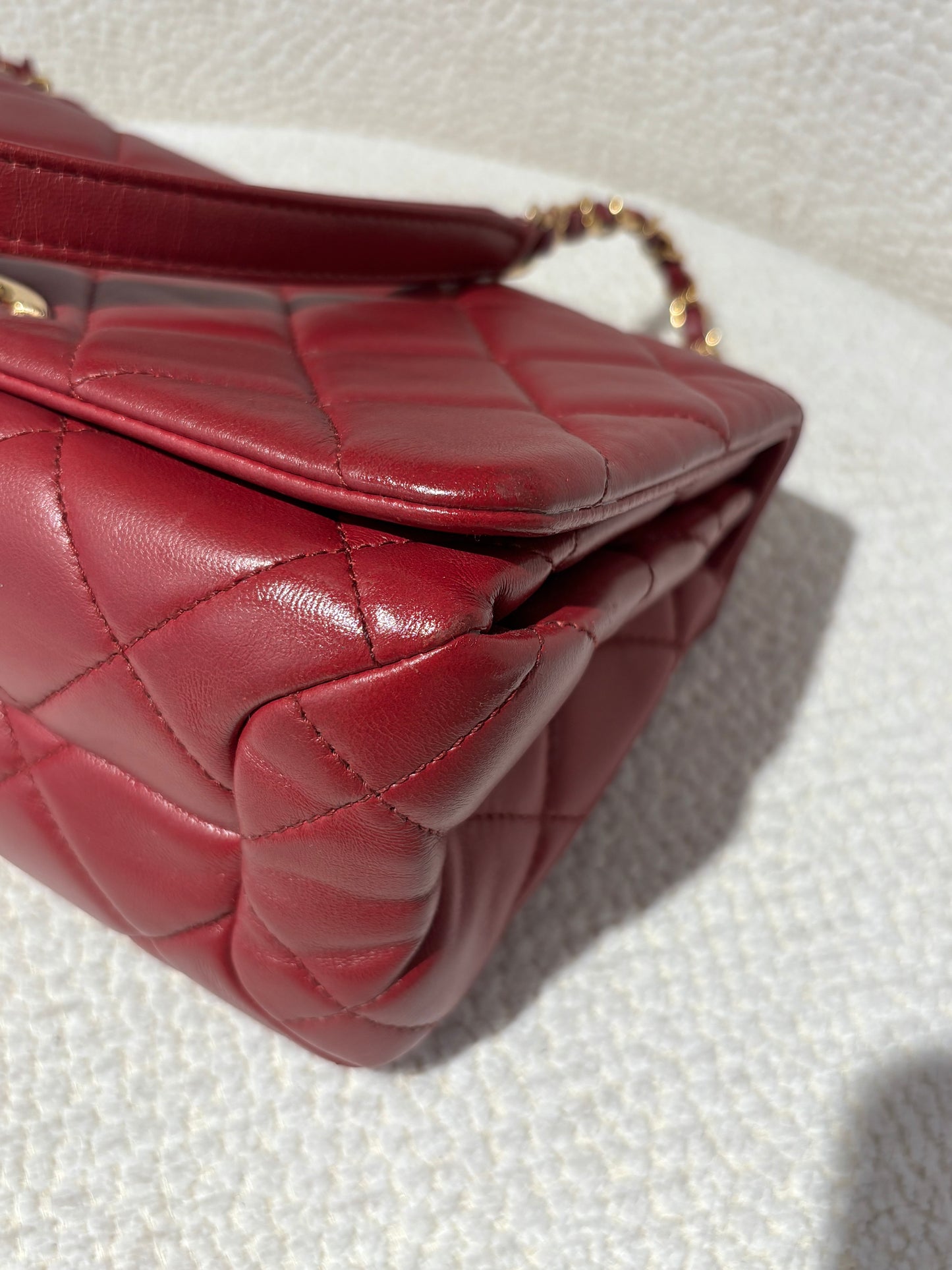 Chanel Bag - Bordeaux Lambskin & Gold Hardware