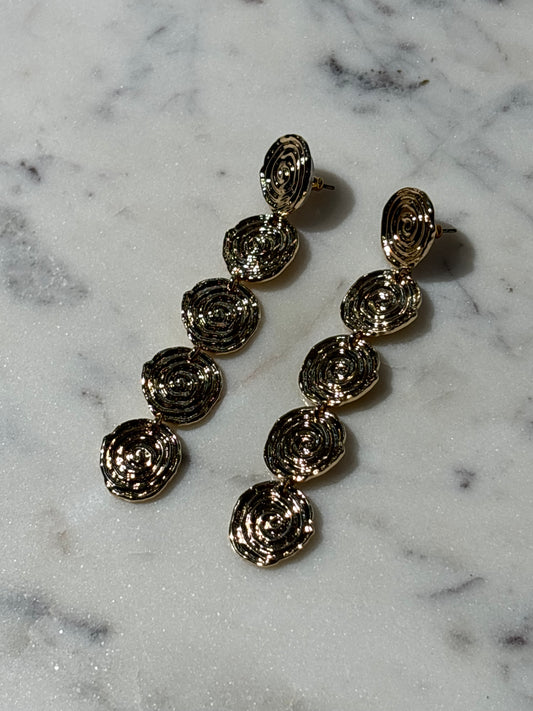Pilgrim - Earrings - Gold Swirls - Medinas Wardrobe