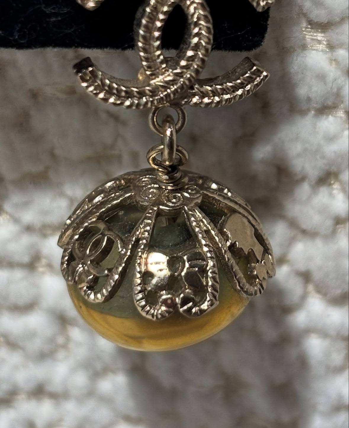 Chanel Earrings - Gold Earrings with Symbol Details