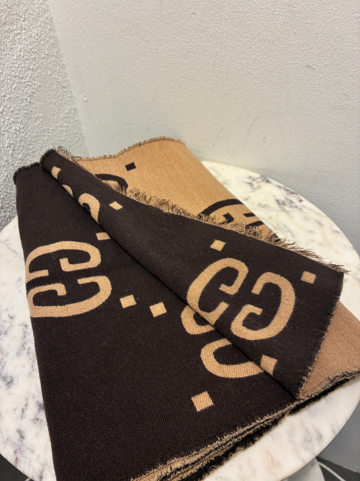 Gucci GG Scarf - Brown & Beige