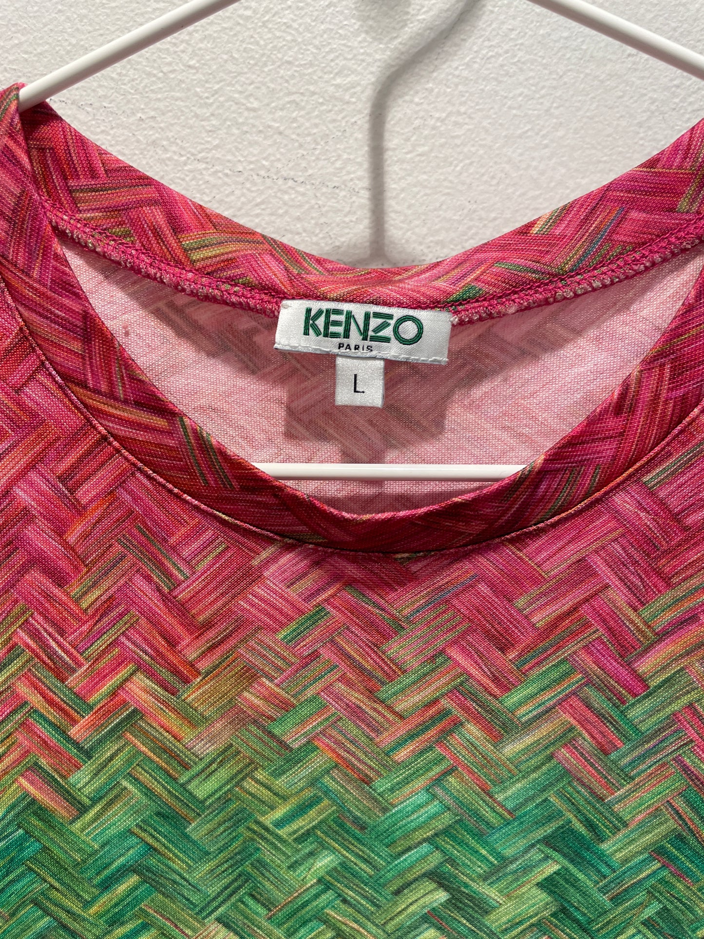 Kenzo Zig-Zag Knit T-Shirt - S