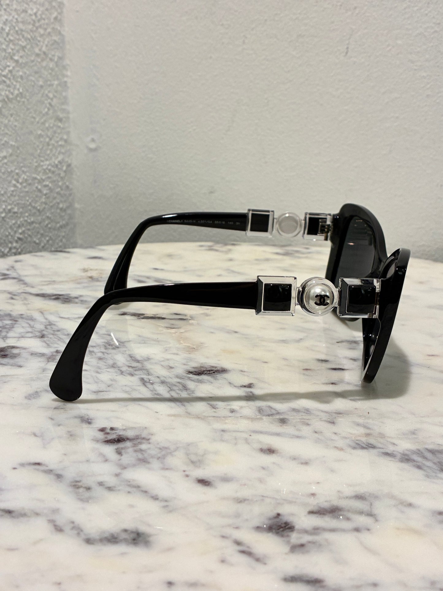 Chanel Sunglasses - Black with CC Pearl Logo