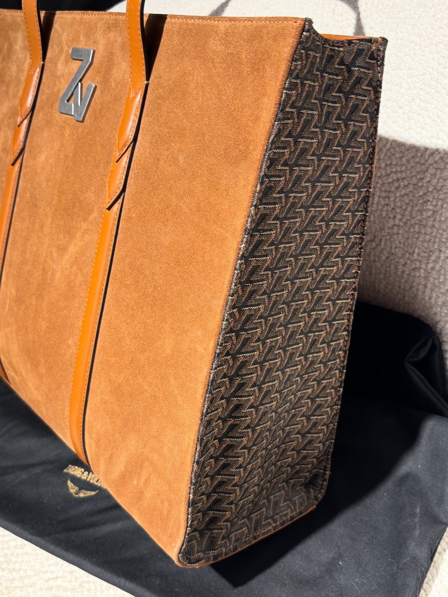 Zadig & Voltaire Tote - Cognac Leather & Suede