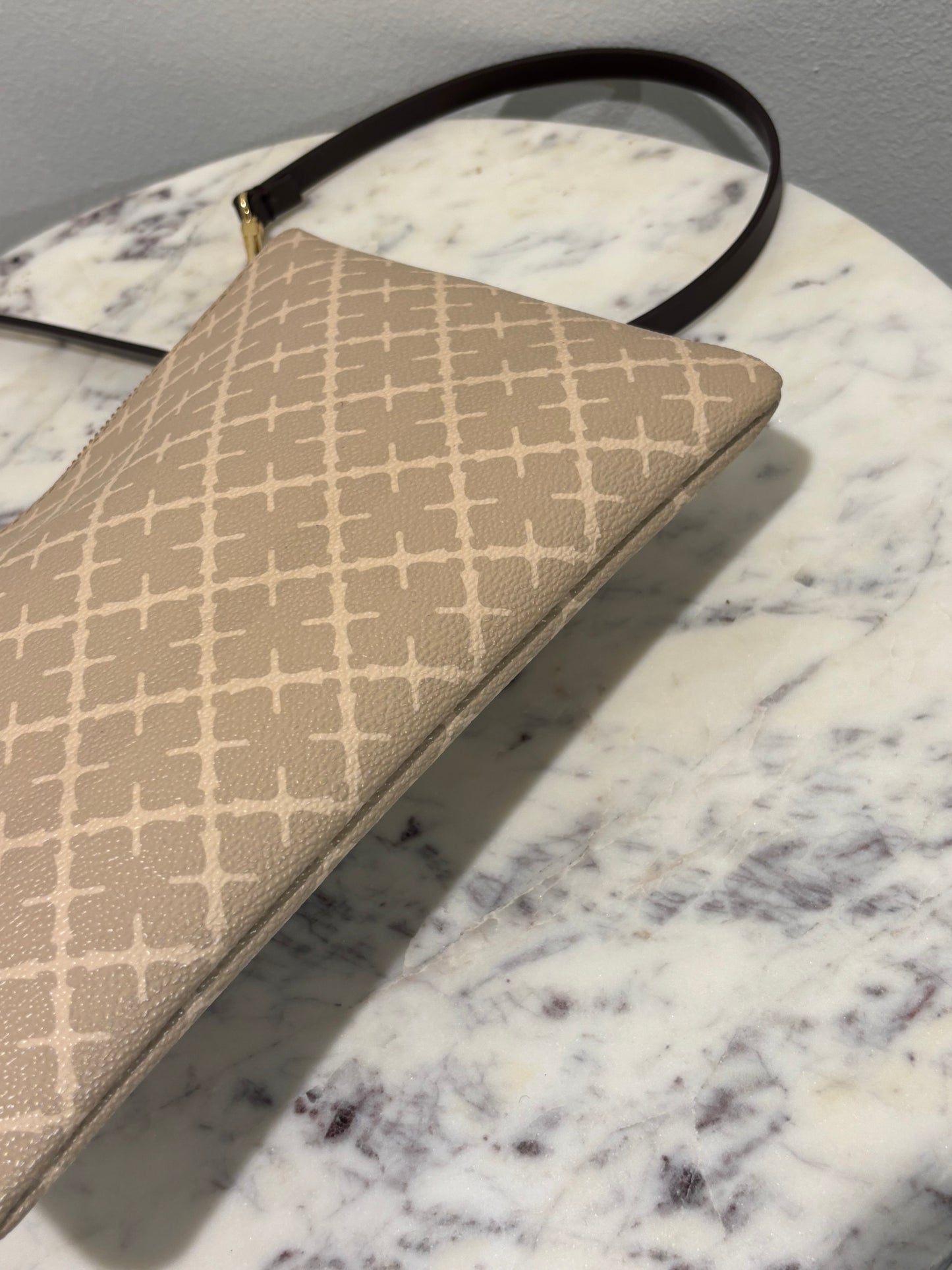 Malene Birger - Shoulder Bag  - Beige Monogram - Medinas Wardrobe