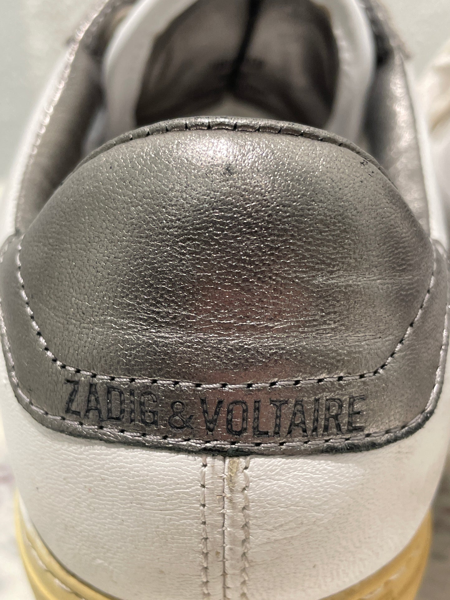 Zadig & Voltaire White Leather ZV1747 Sneakers - 38