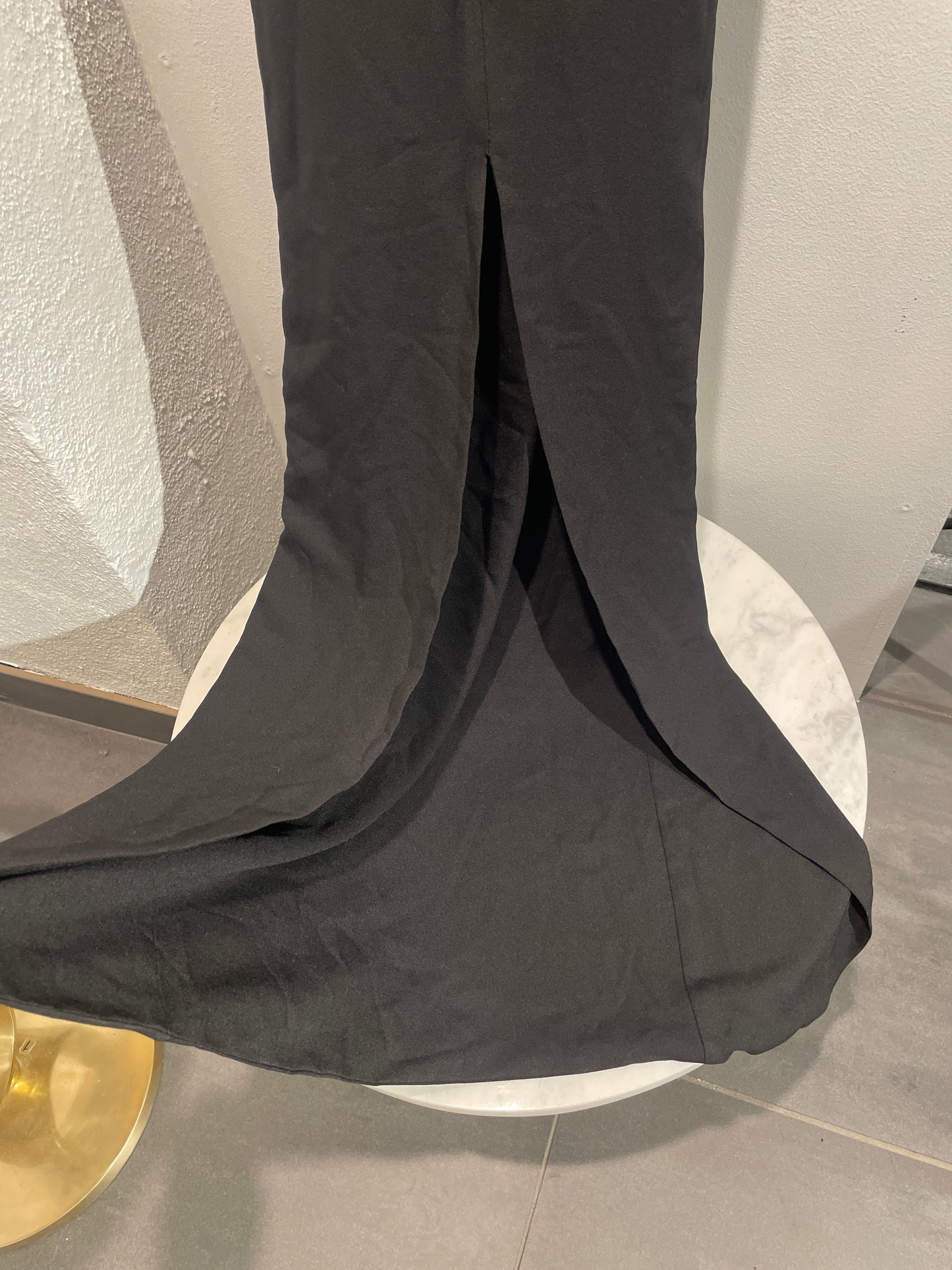 The Dolls House - Long black dress w. gold hearts - XS /S - Medinas Wardrobe