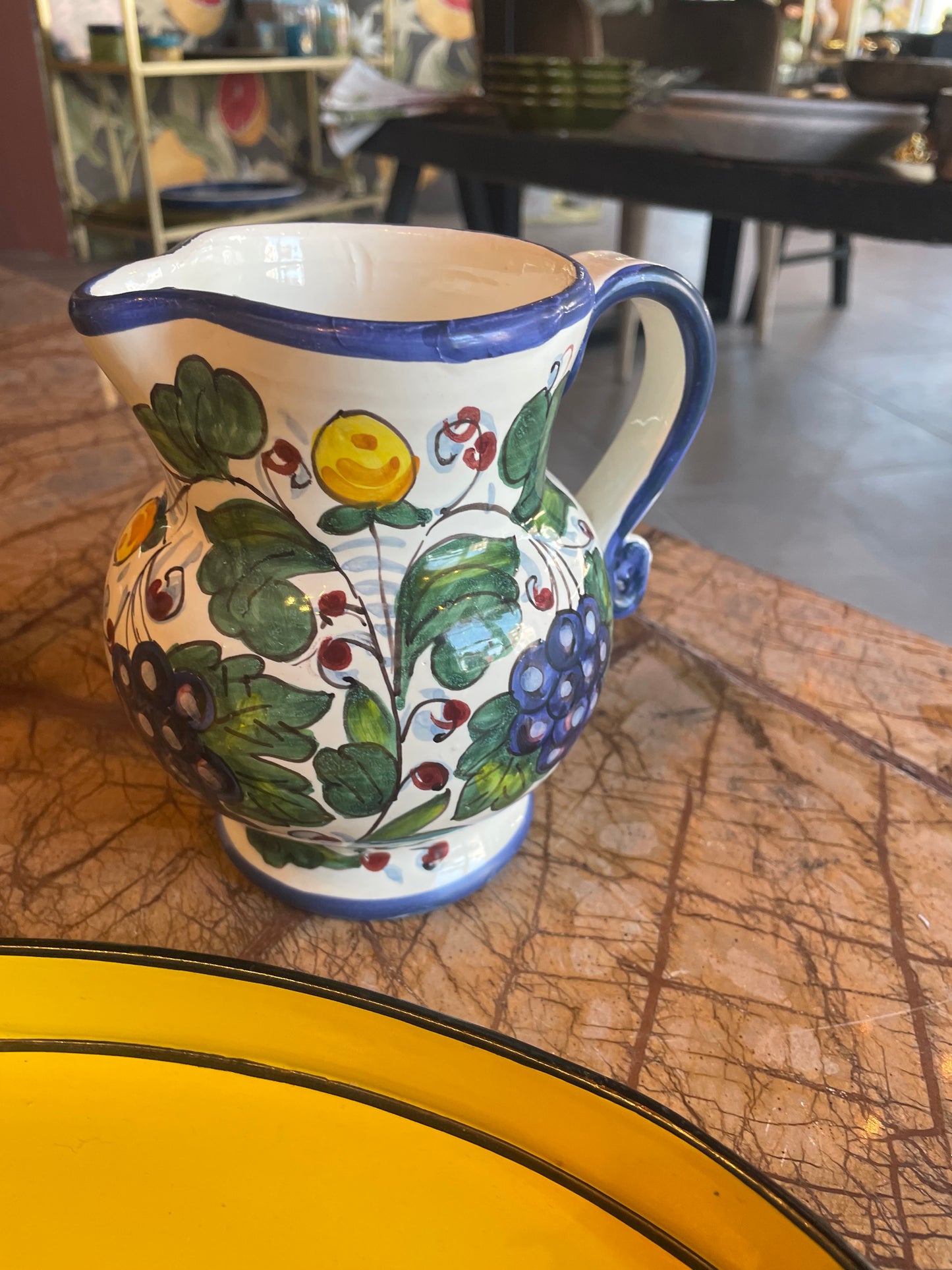 Lille Toscana kande - Vindruer - Italiensk porcelæn