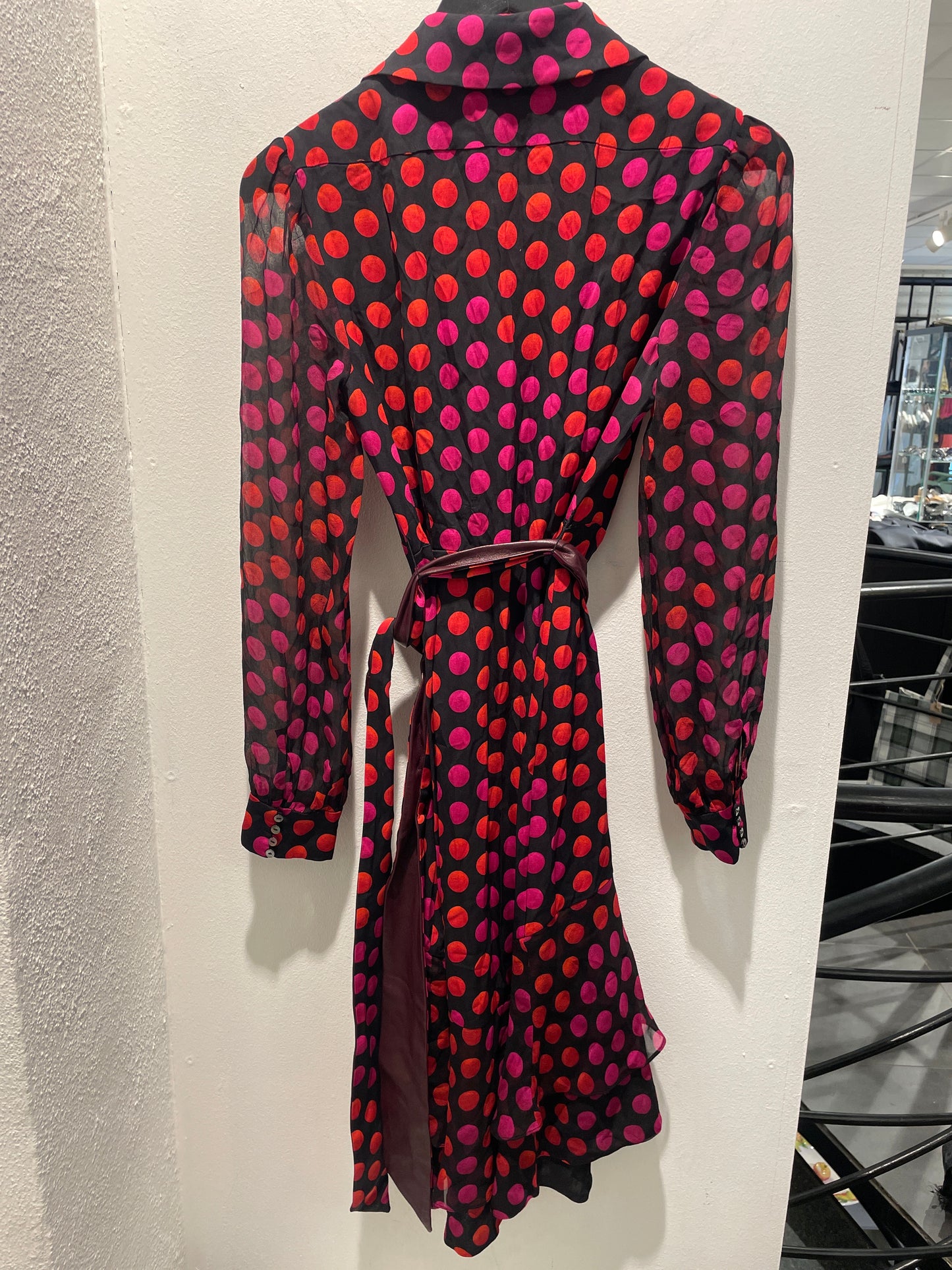 Diane von Furstenberg — Catherine Two Silk Dress in "Giraffe Daze Dot" - Size S