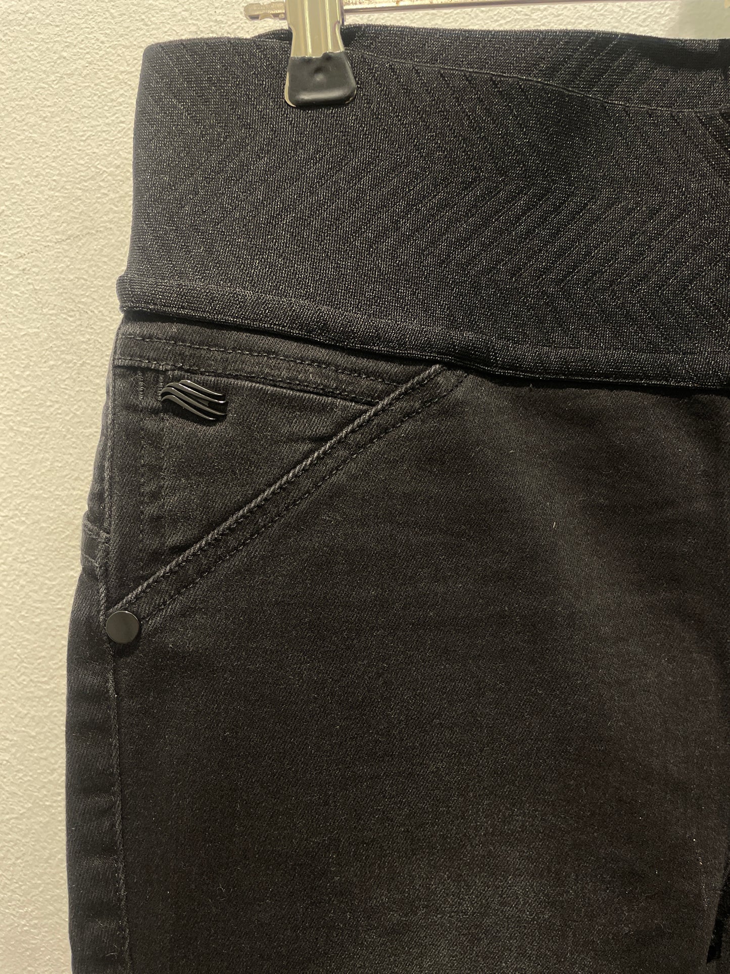 Marani High-Elastic-Waisted Black Denim Jegging Trousers - EU42