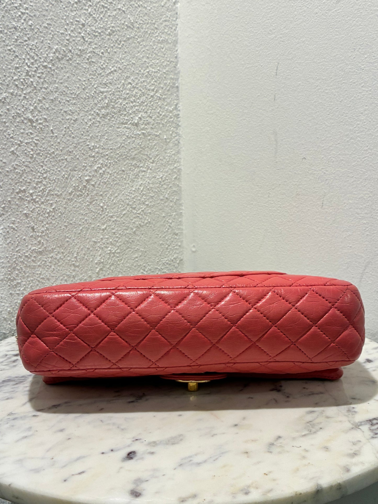 Chanel Charm Single Flap – Pink Leather & Gold Hardware (Kopi)