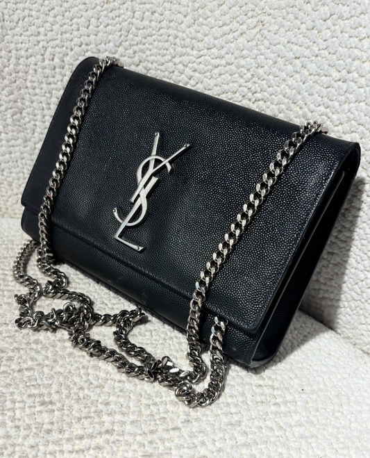Saint Laurent - Small Kate Bag - Black with Silver Hardware