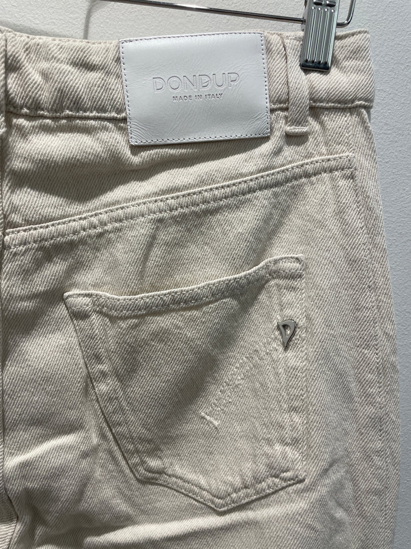 Dondup — High-Waisted Ecru Utility Jeans (Size W29 / Fits EU 38)