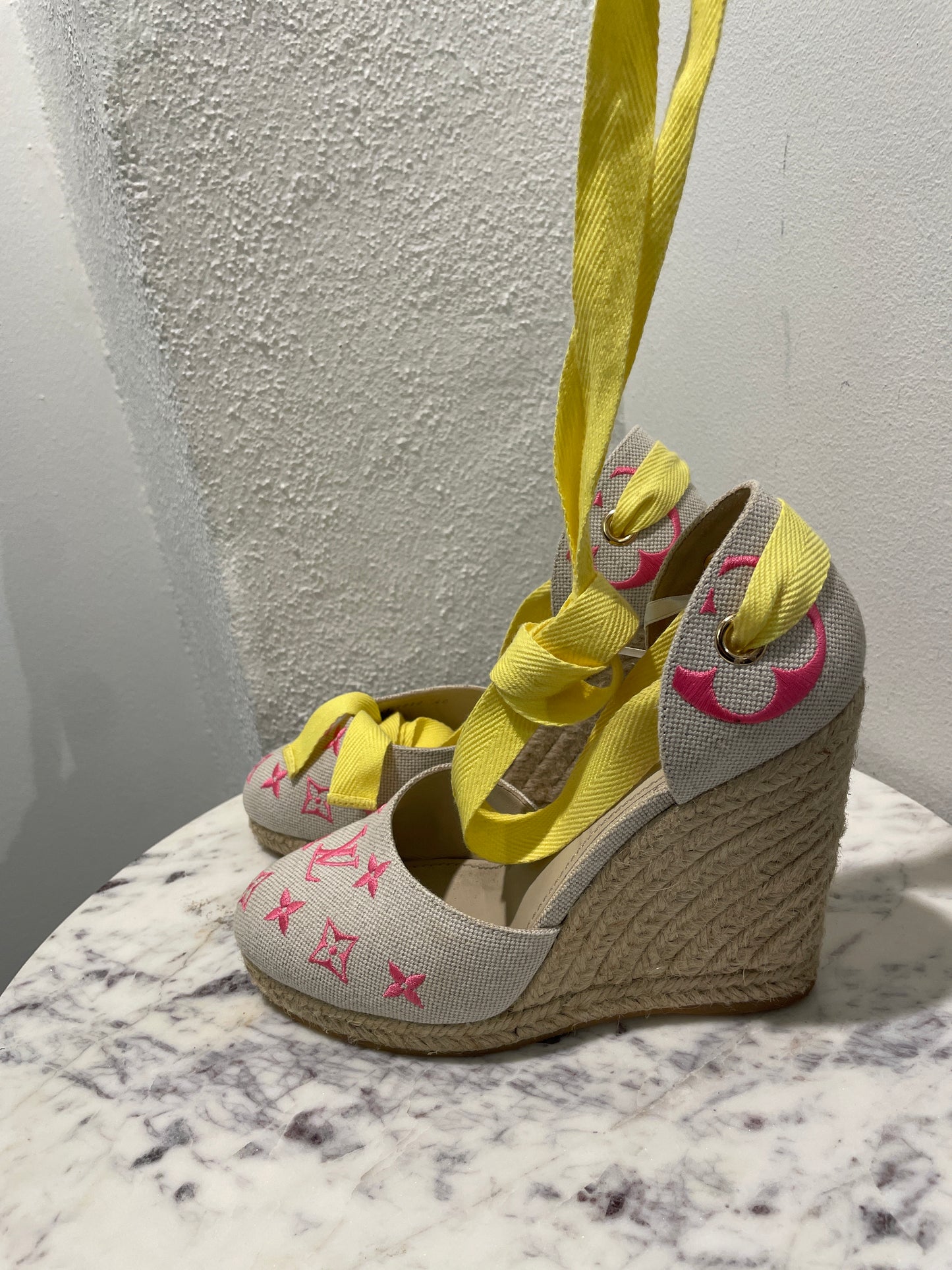 Louis Vuitton Starboard Canvas Monogram Wedge Espadrilles – Vibrant Summer Edition - 40