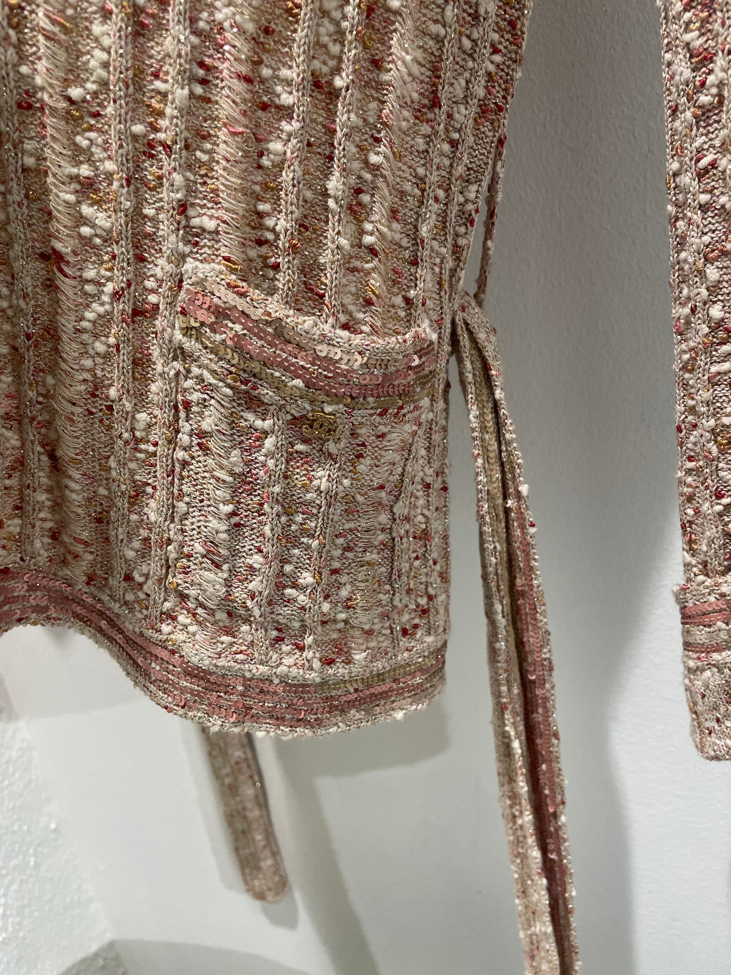 Chanel Cardigan – Knit in Gold & Terracotta – EU 36
