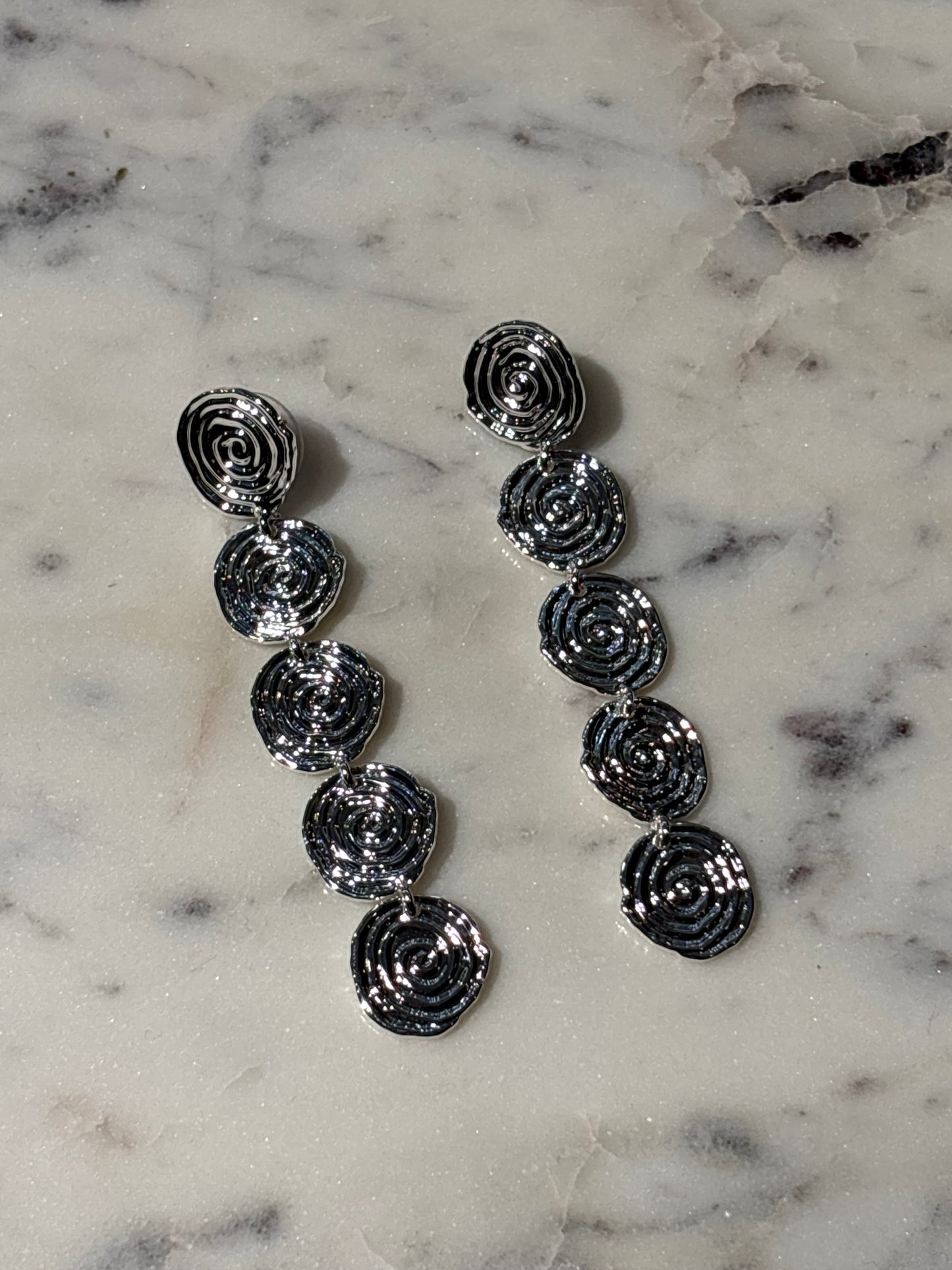 Pilgrim - Earrings - Silver Swirls - Medinas Wardrobe
