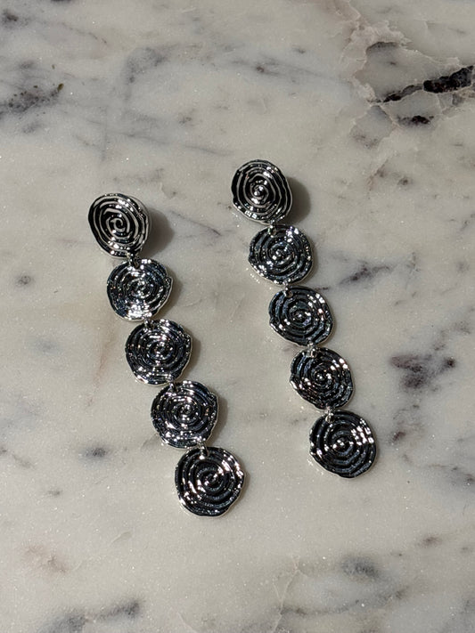 Pilgrim - Earrings - Silver Swirls - Medinas Wardrobe