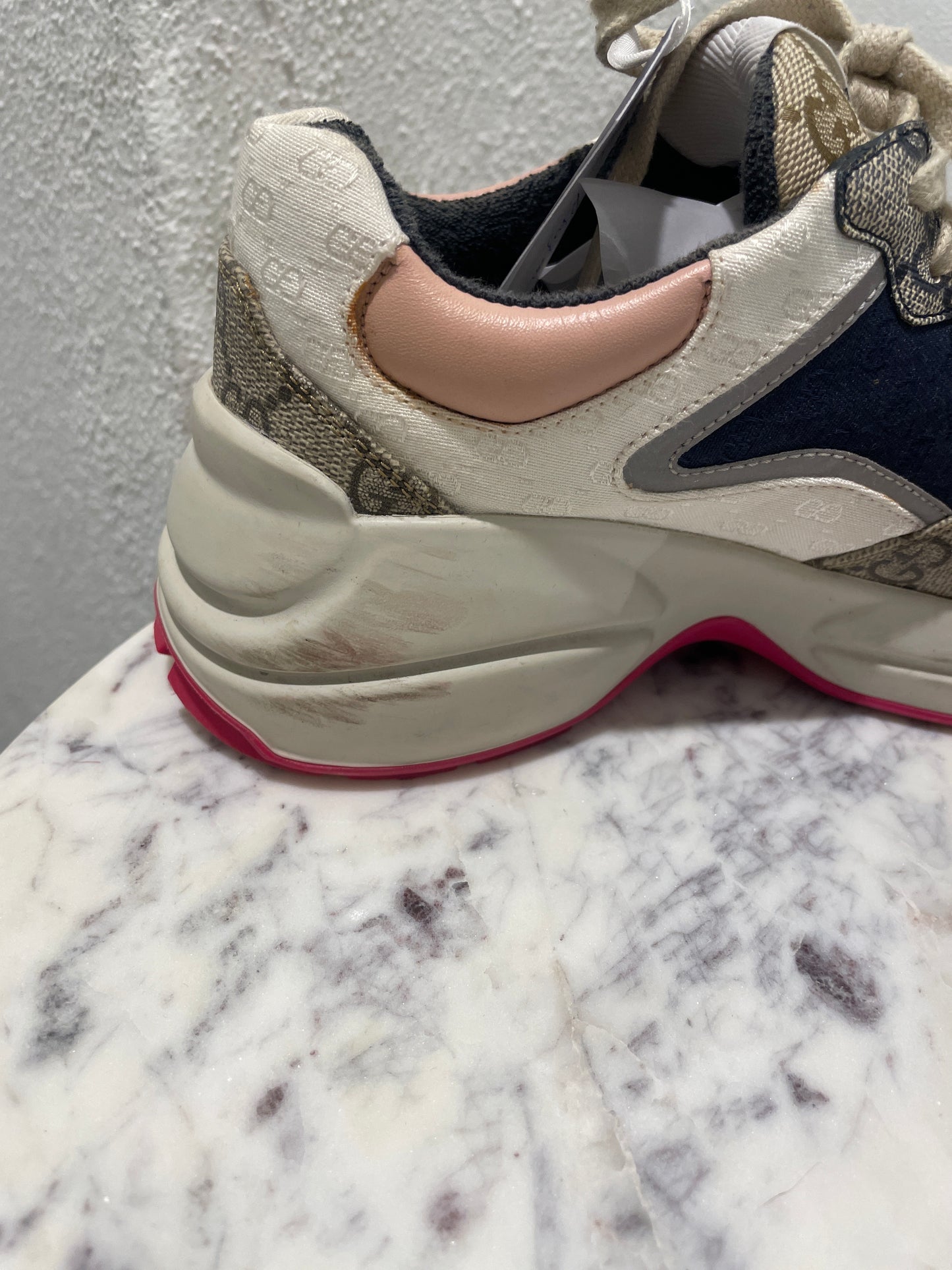 Gucci Rhyton Sneakers – Leather & Multicolour Details - 35