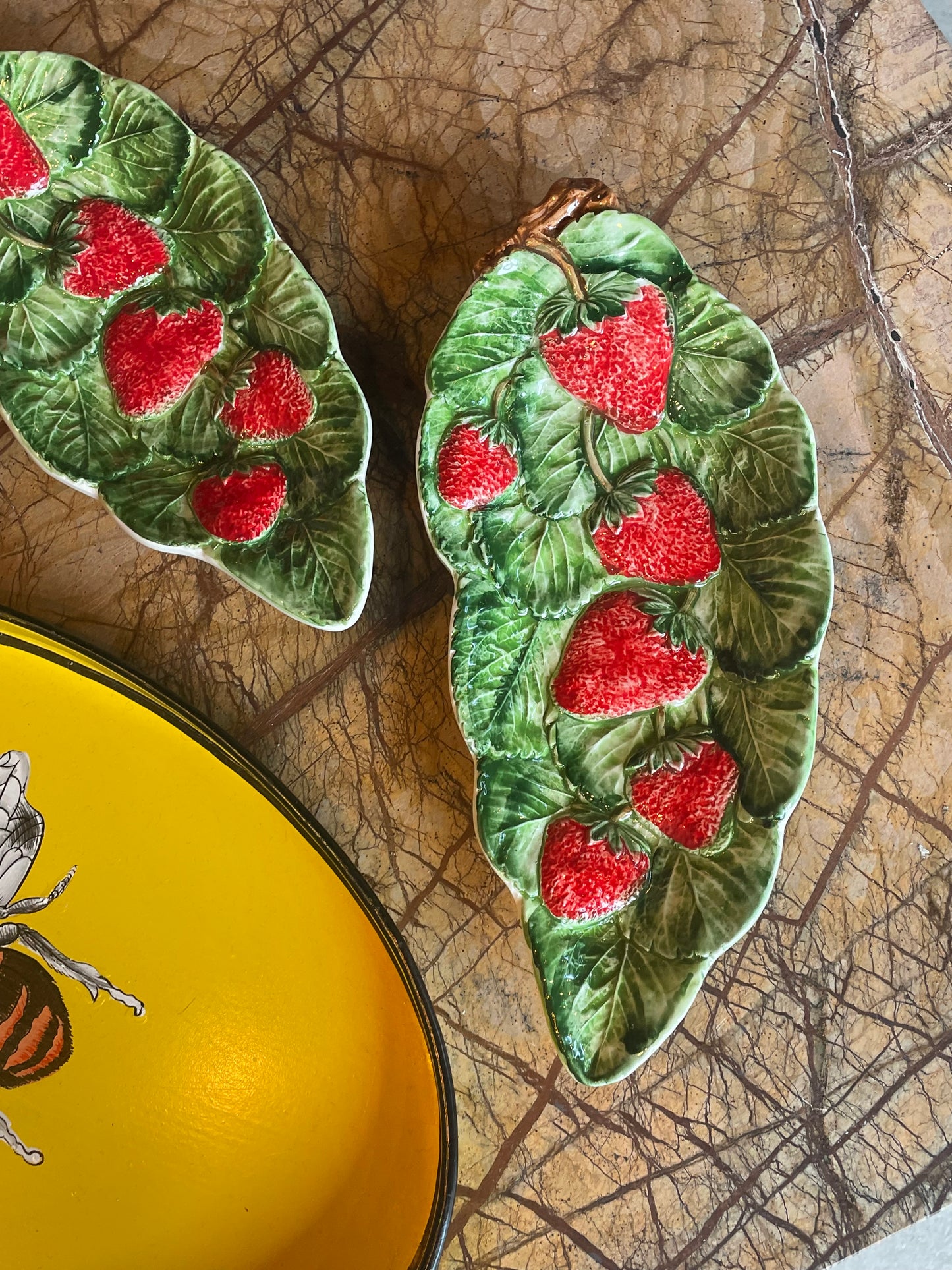 Jordbær fad - Italiensk porcelæn