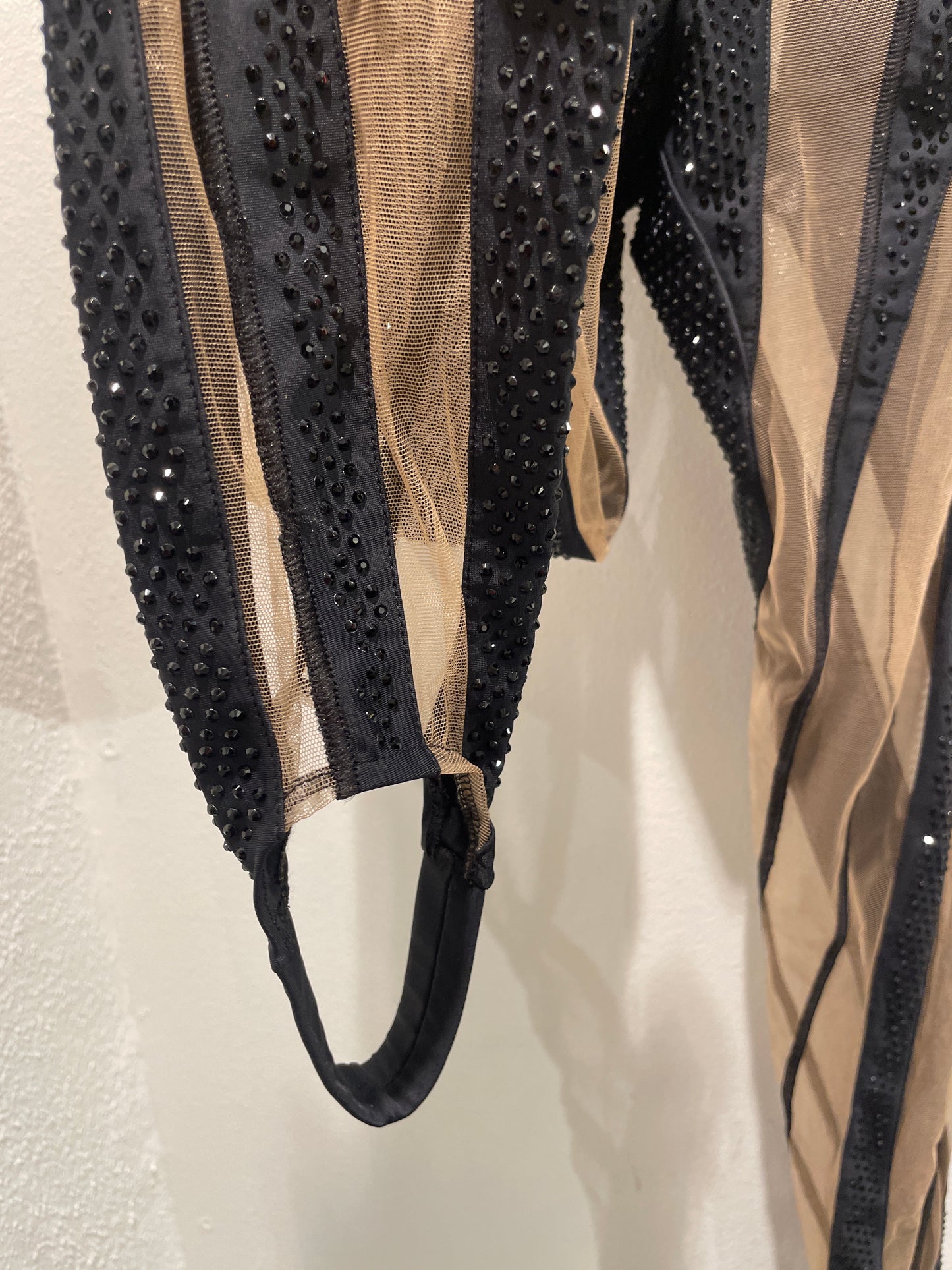 Mugler - Tights / leggings - Black w. rhinestones - Medinas Wardrobe - EU36