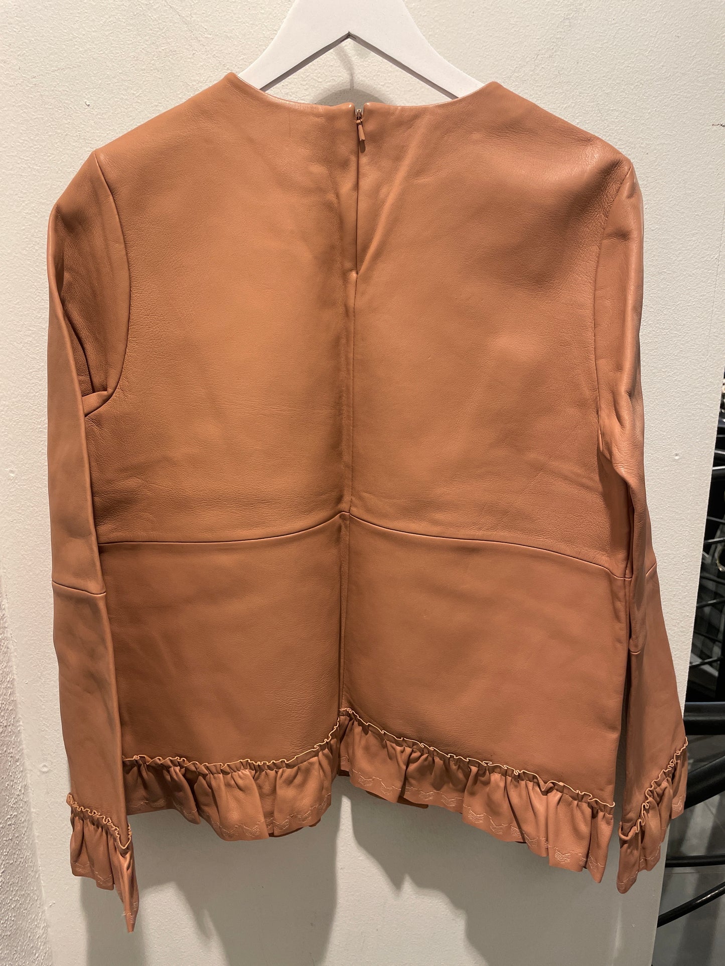 DAY Leather Blouse – Old Rose - EU40