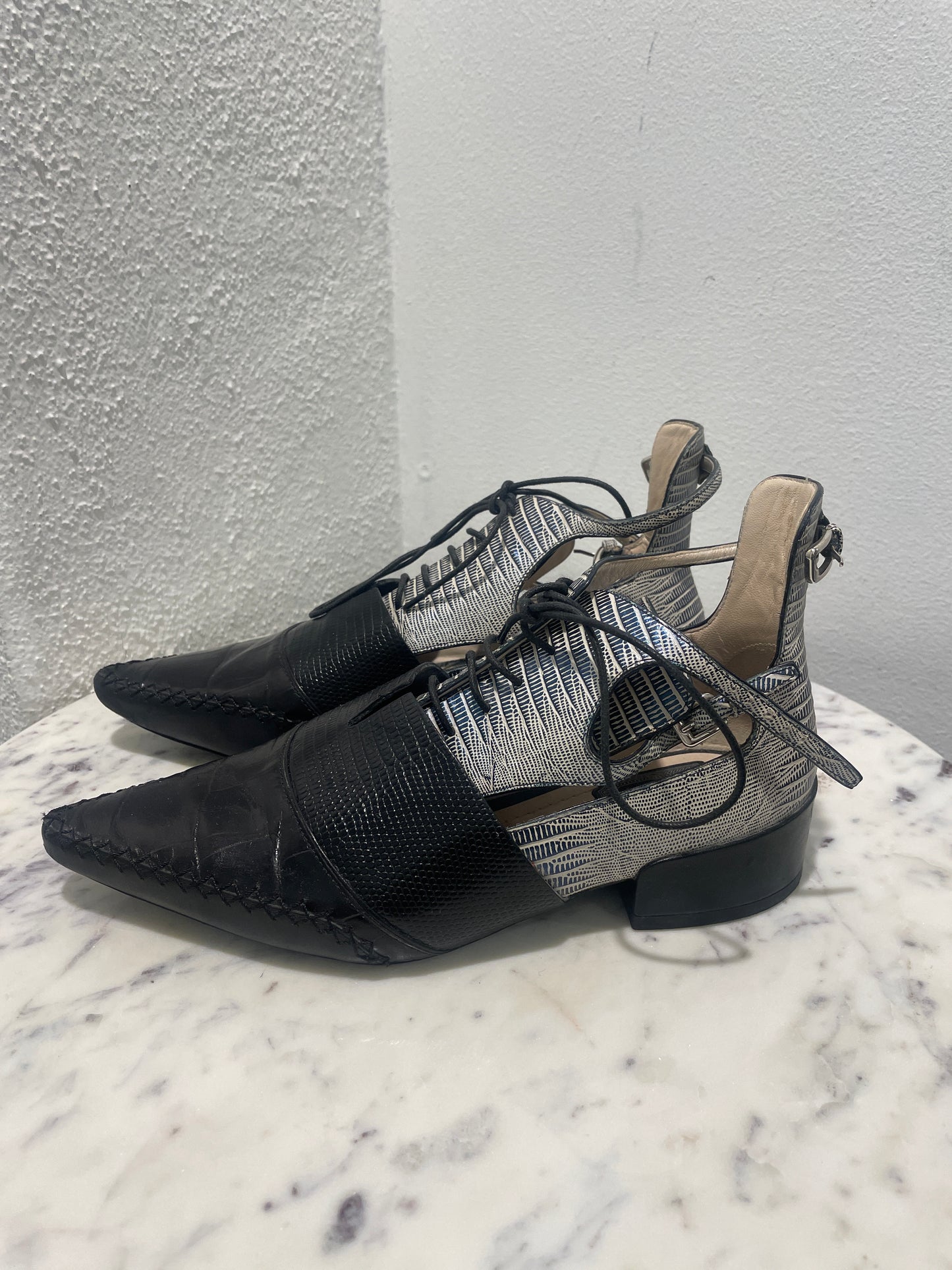 Christian Dior Nomade Cut-Out Oxford Booties - 35