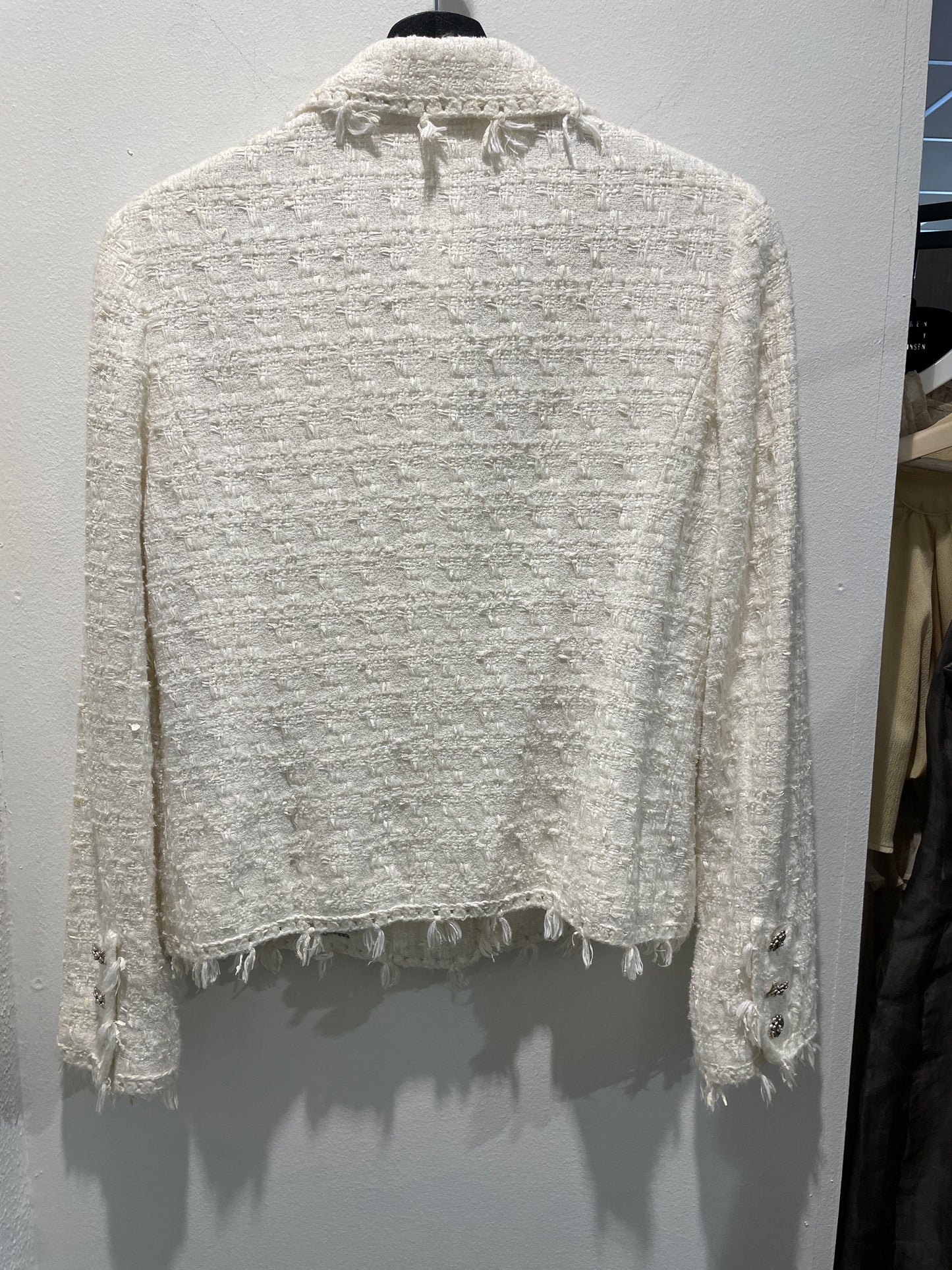 Chanel Jacket – Classic Tweed in White - EU 36