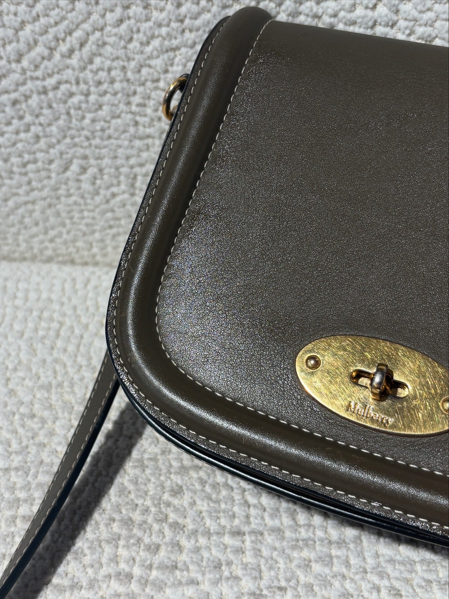 Mulberry Bag - Small Darley Satchel - Army/Green Leather & Gold Hardware