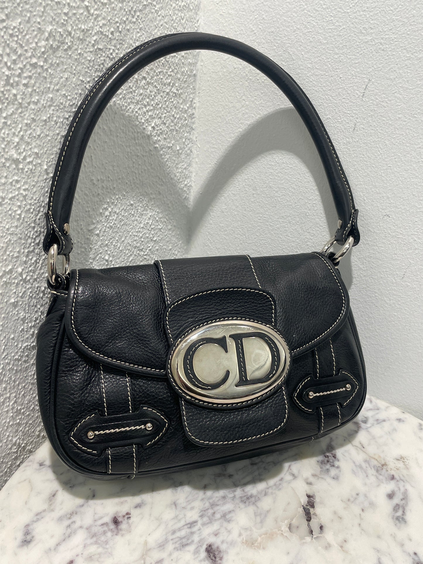 Christian Dior Vintage Leather St. Germain Flap Bag