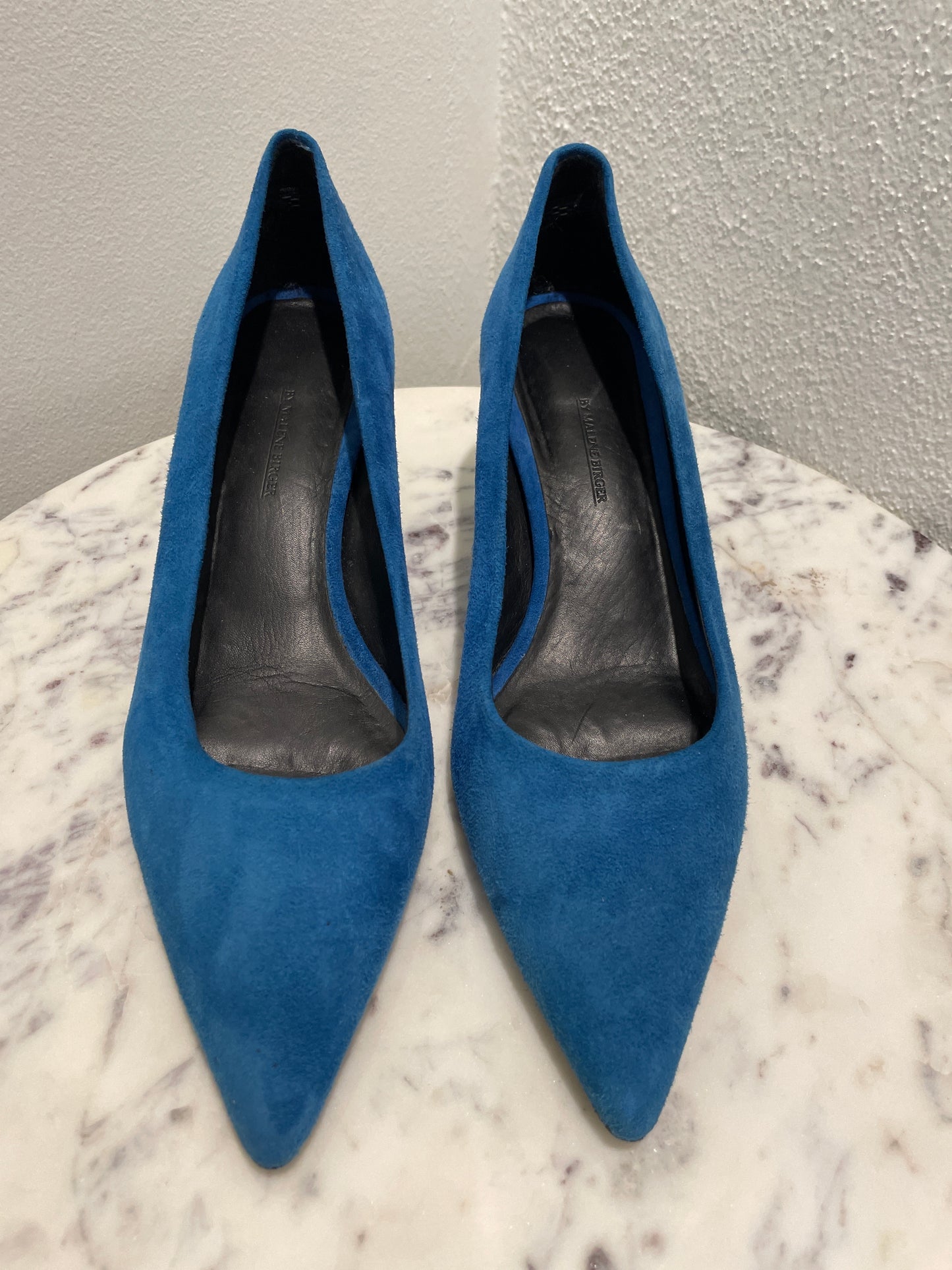 Malene Birger - Laximini Cornflower blue Suede Pointed-Toe Pumps – 39