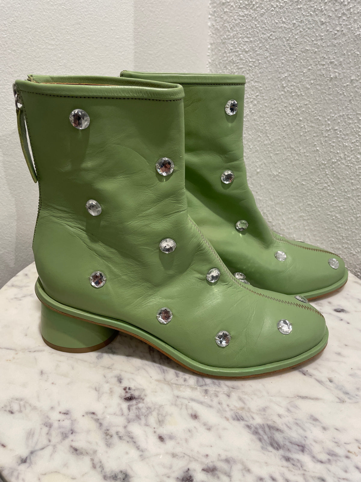 Stine Goya - Allison Crystal Boots - soft green - 37