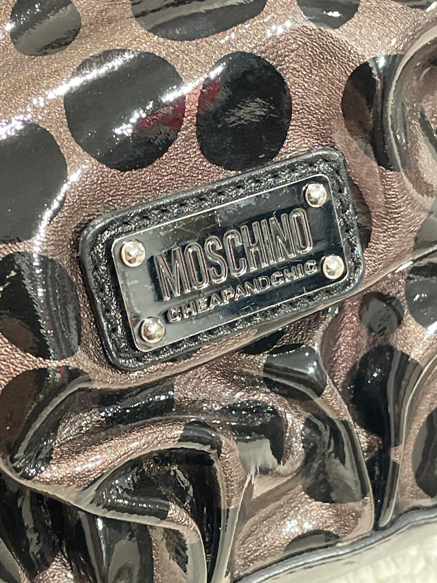 Moschino bag - patent leather leo pattern