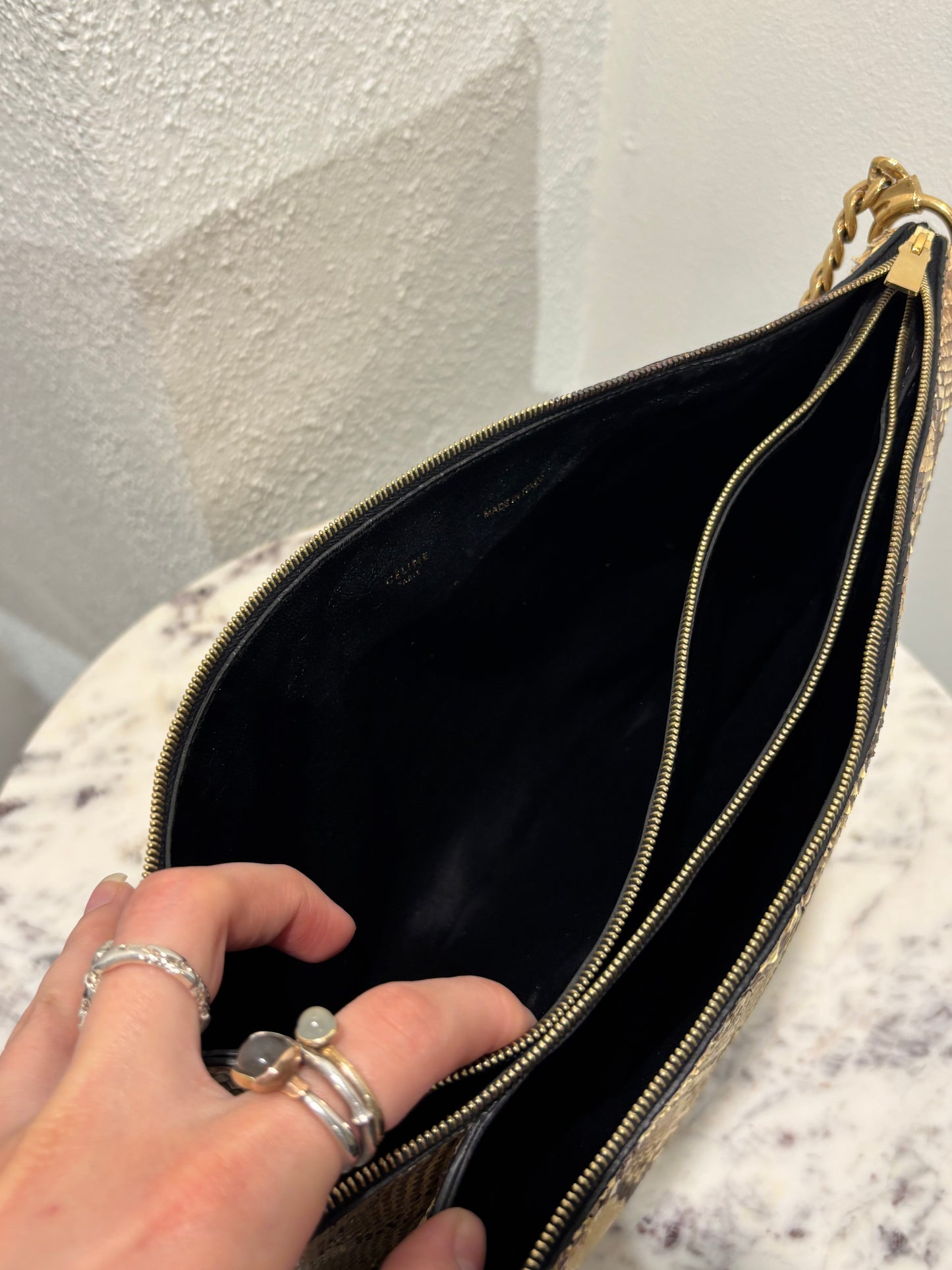 Celine - Python Bag - w. Gold Hardware - Medinas Wardrobe