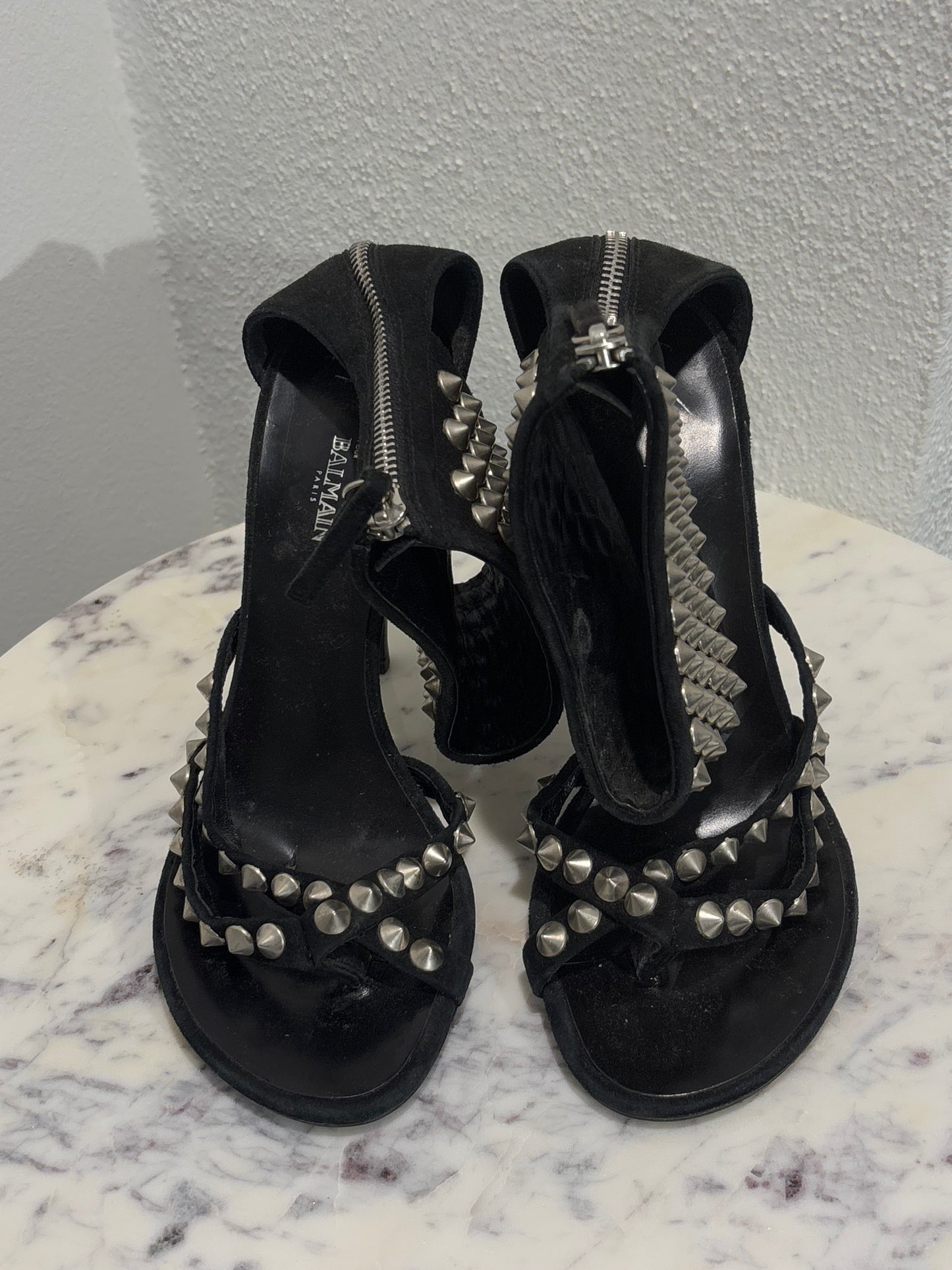 Balmain - Heels - Studs - 38.5 - Medinas Wardrobe