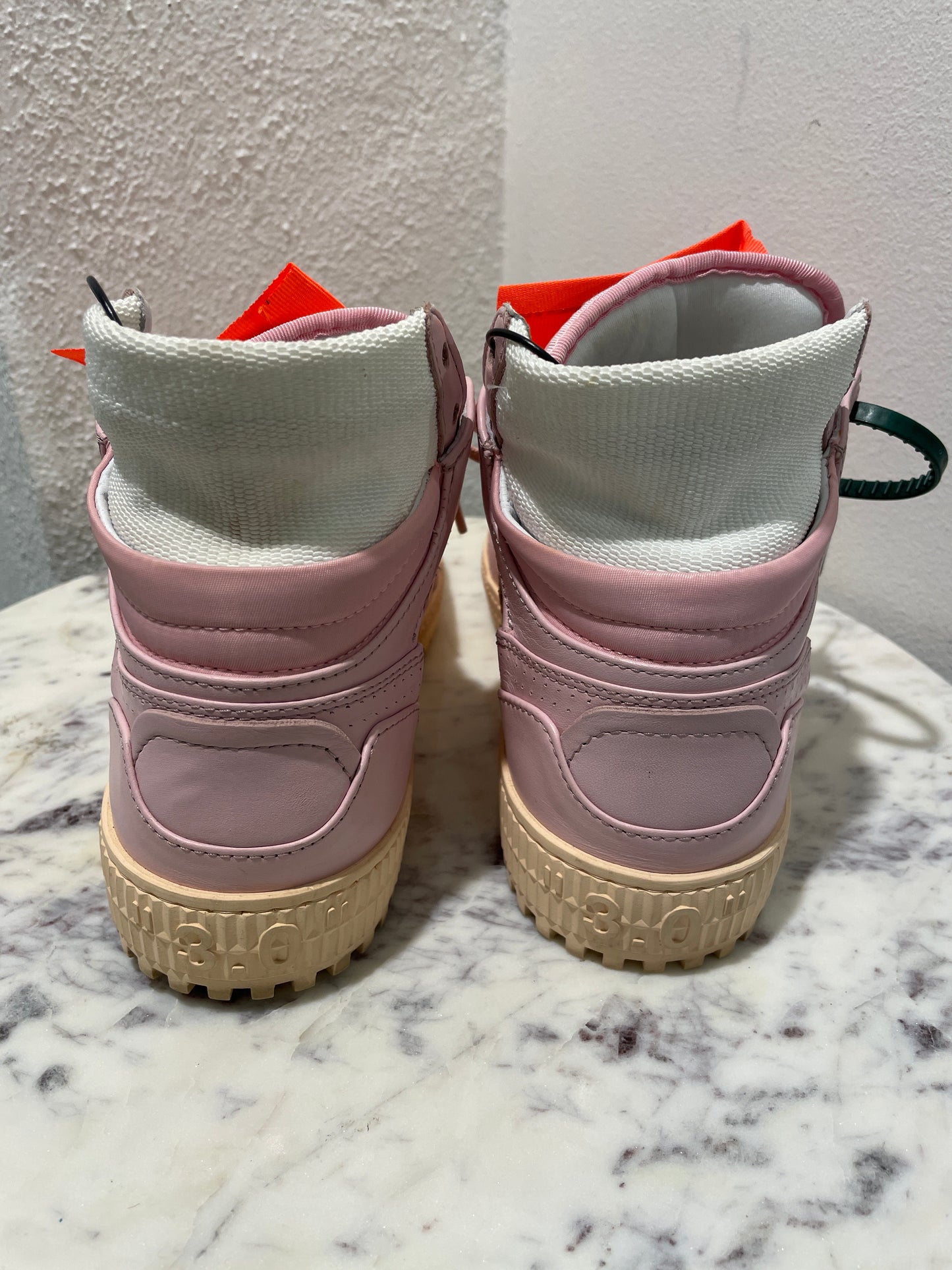 Off-White Off-Court 3.0 Pink Beige High-Top Sneakers with Tags - 38