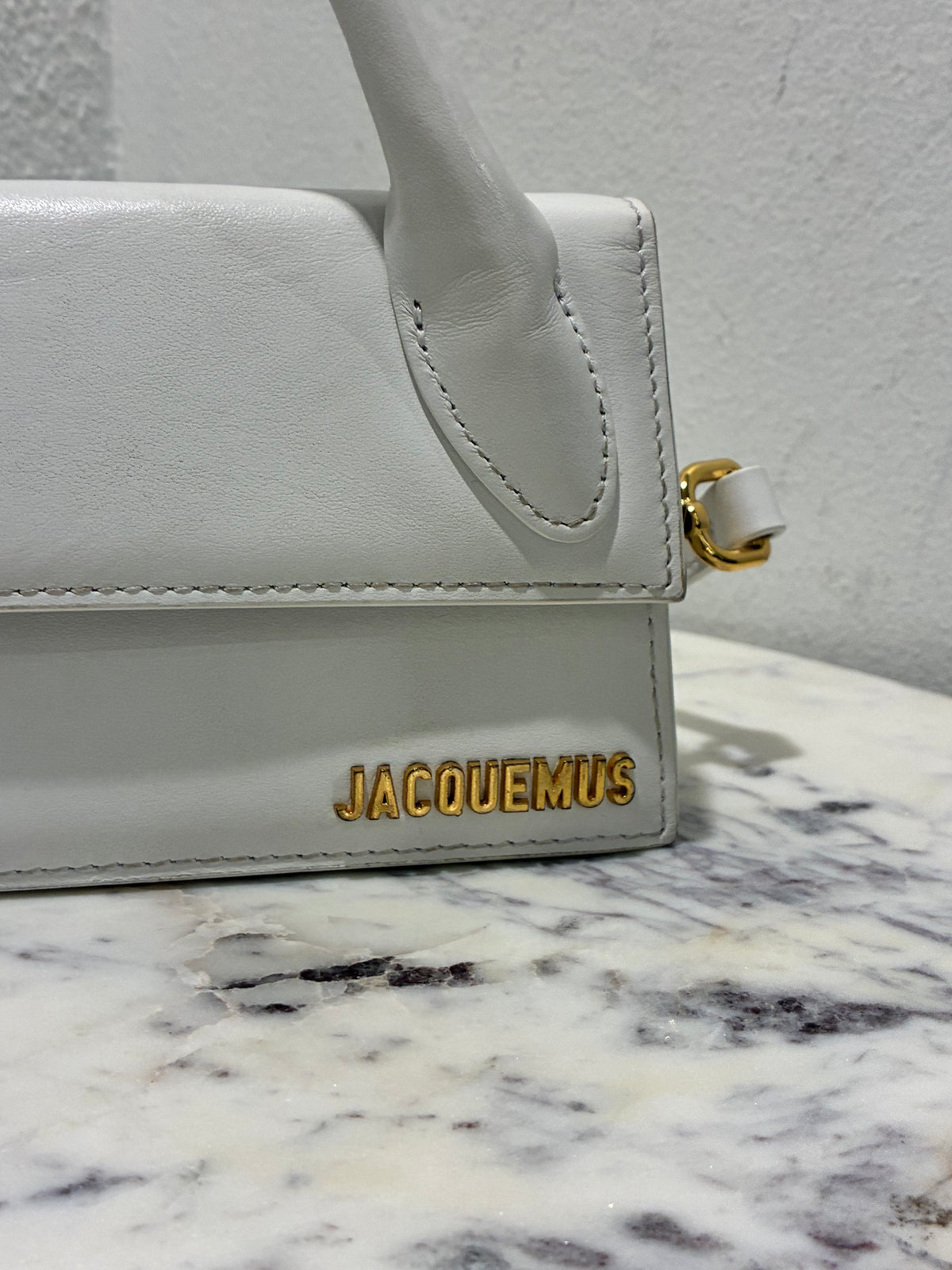 Jacquemus Le Chiquito Bag – White Leather & Gold Hardware