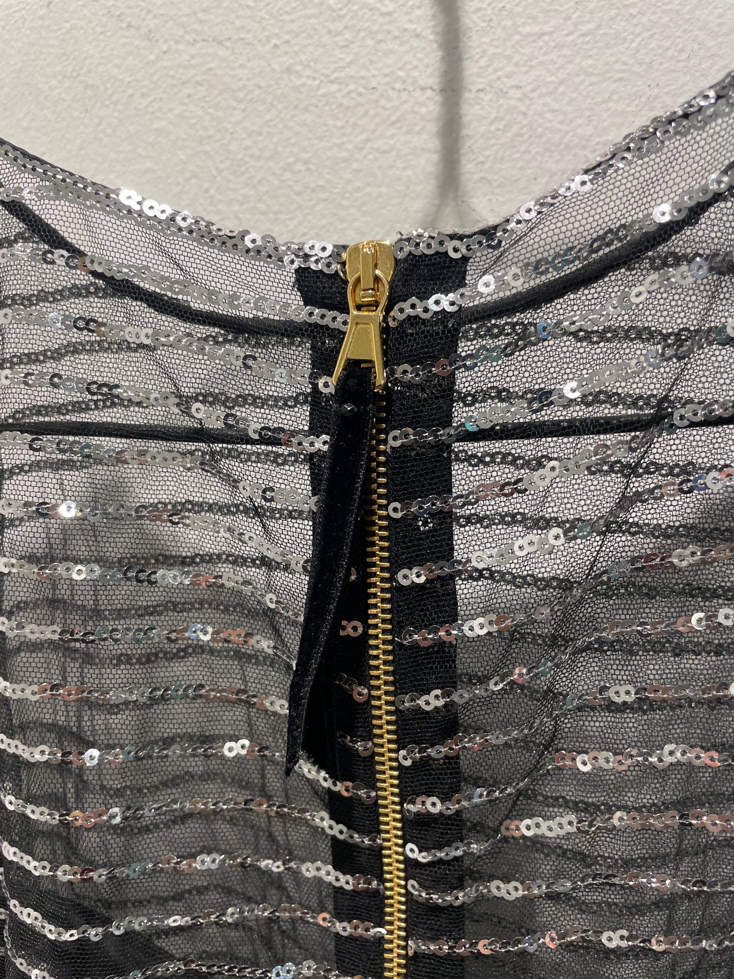 Marc Jacobs - Dress &  underdress - Black w. paillets & swarowski stones - 2/S  - Medinas Wardrobe