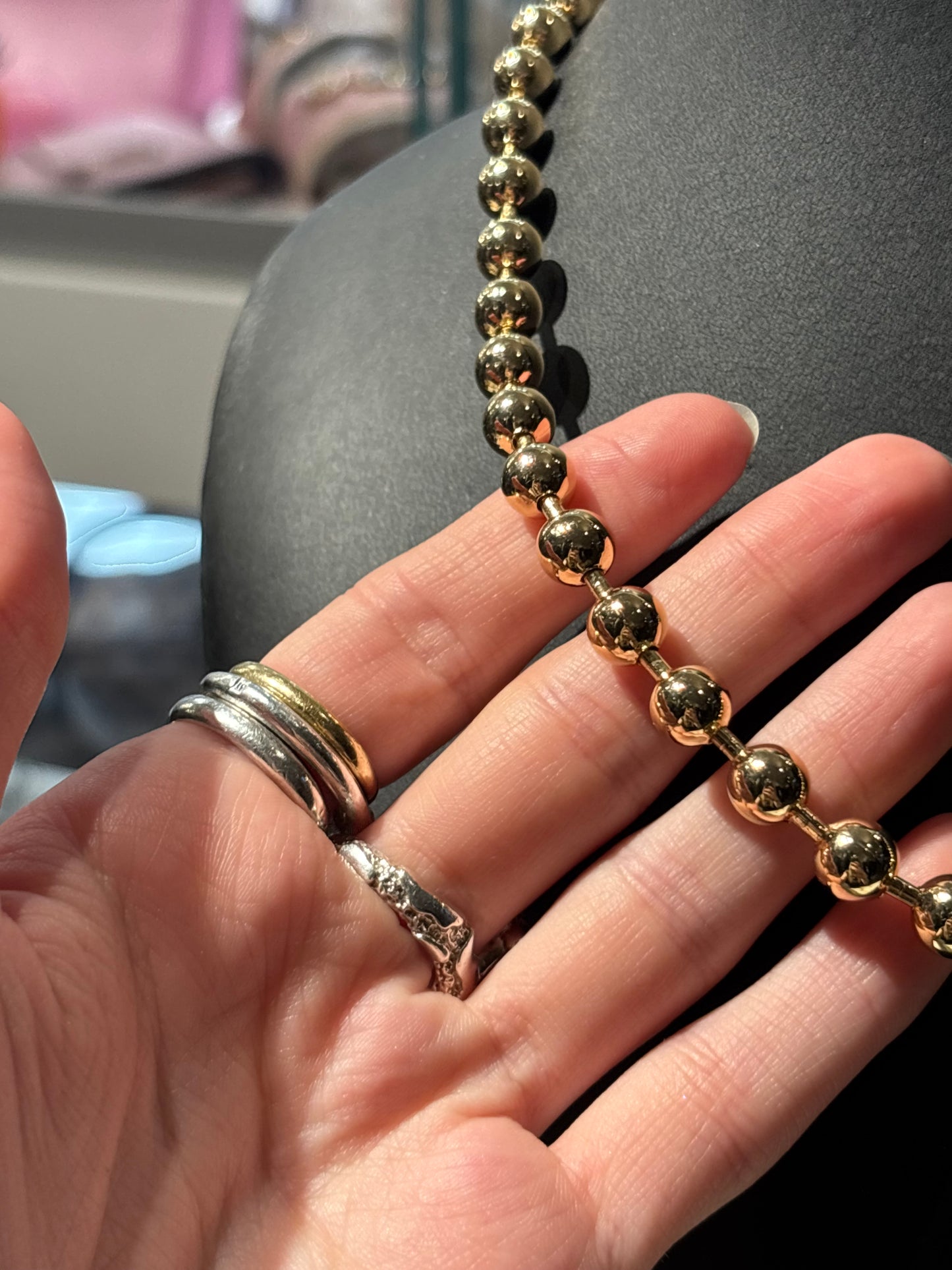 Pilgrim - Necklace - Large gold beads - Medinas Wardrobe