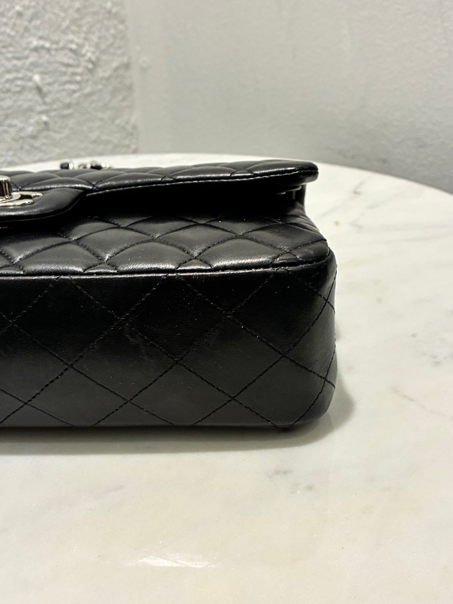 Chanel Classic Flap Medium - Black Lambskin & Silver Hardware - 2020 - FULL SET!
